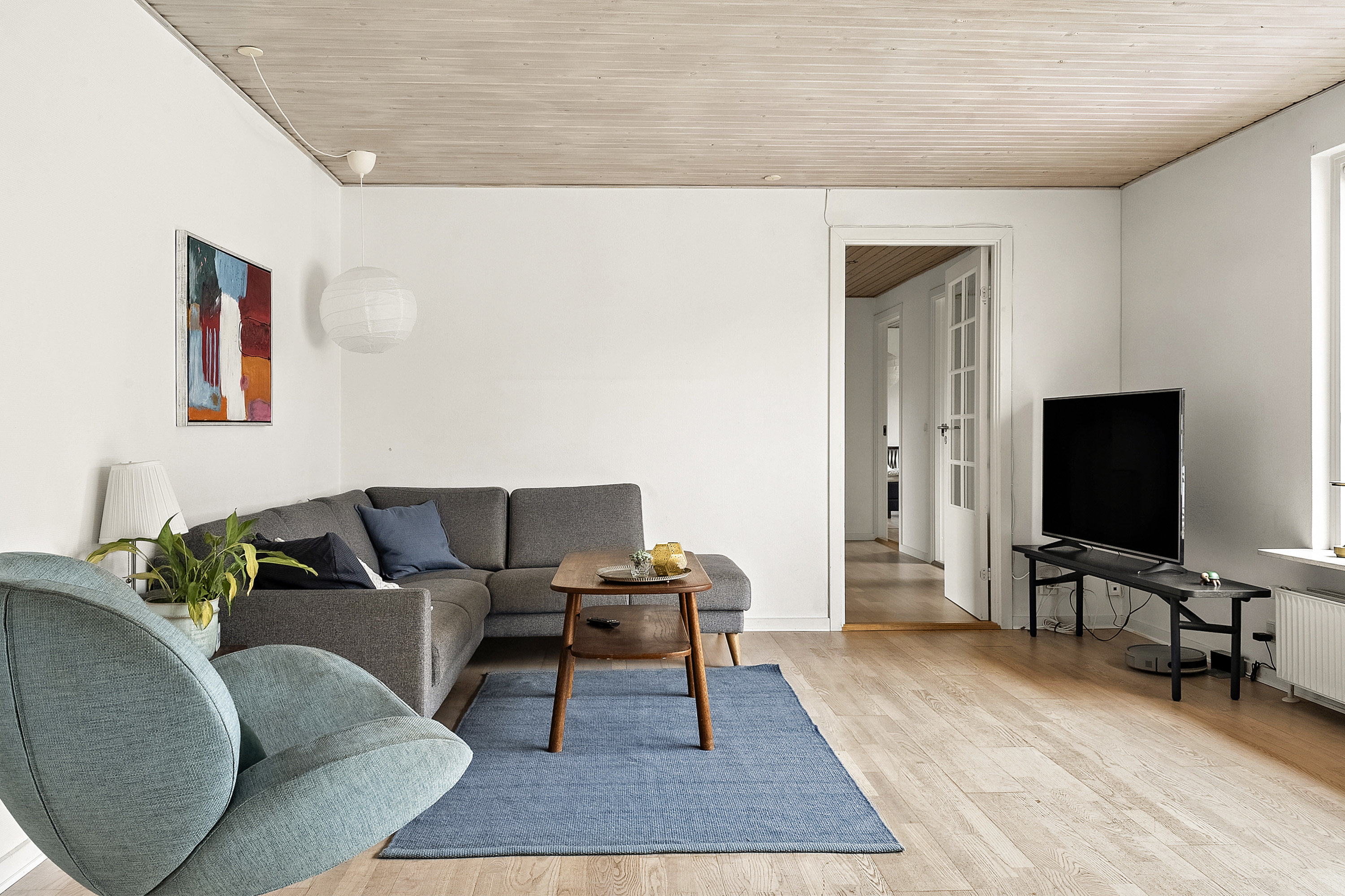 Fremhævet stue billede i fuldskærmstilstand. Billede af Gærdet 12, 8700 Horsens