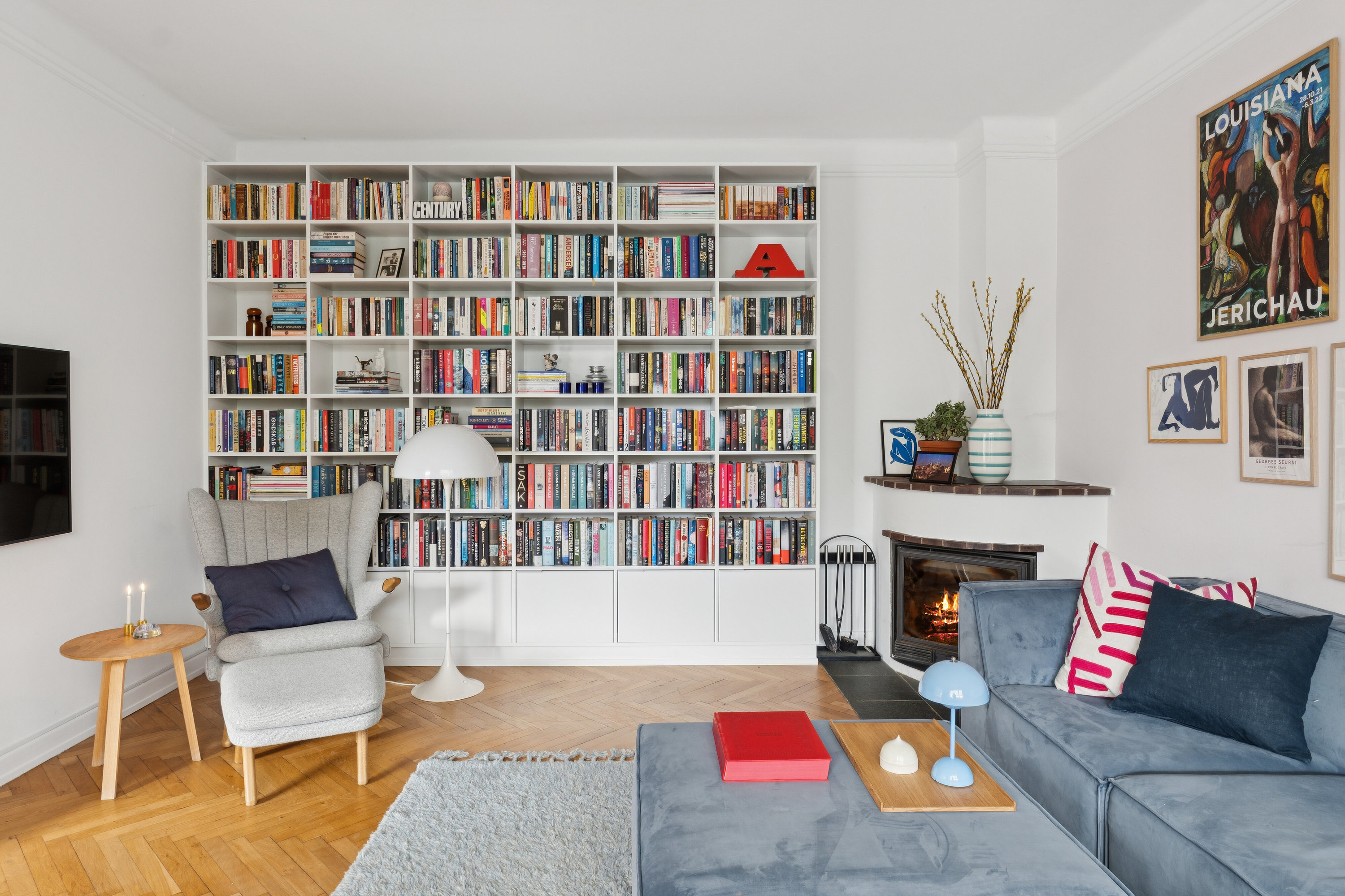 Fremhævet stue billede i fuldskærmstilstand. Billede af Gartnersvinget 11, 2800 Kongens Lyngby