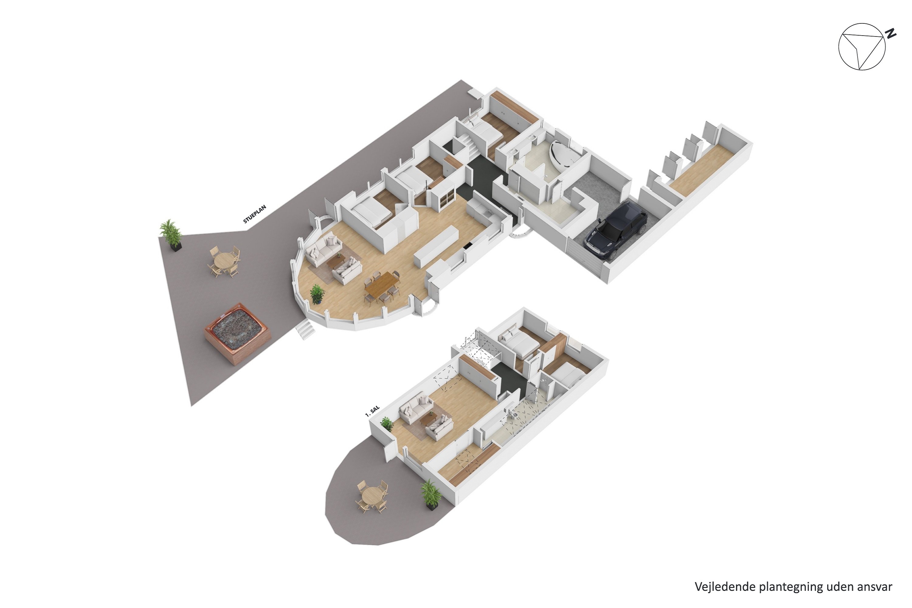 Plantegninger billede af Bøgevej 11, 8382 Hinnerup