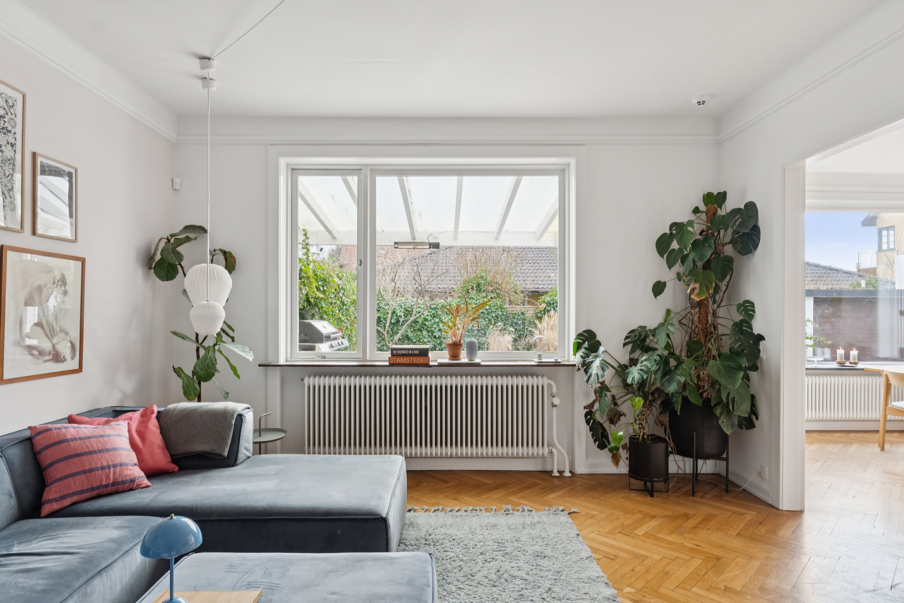 Fremhævet stue billede i fuldskærmstilstand. Billede af Gartnersvinget 11, 2800 Kongens Lyngby