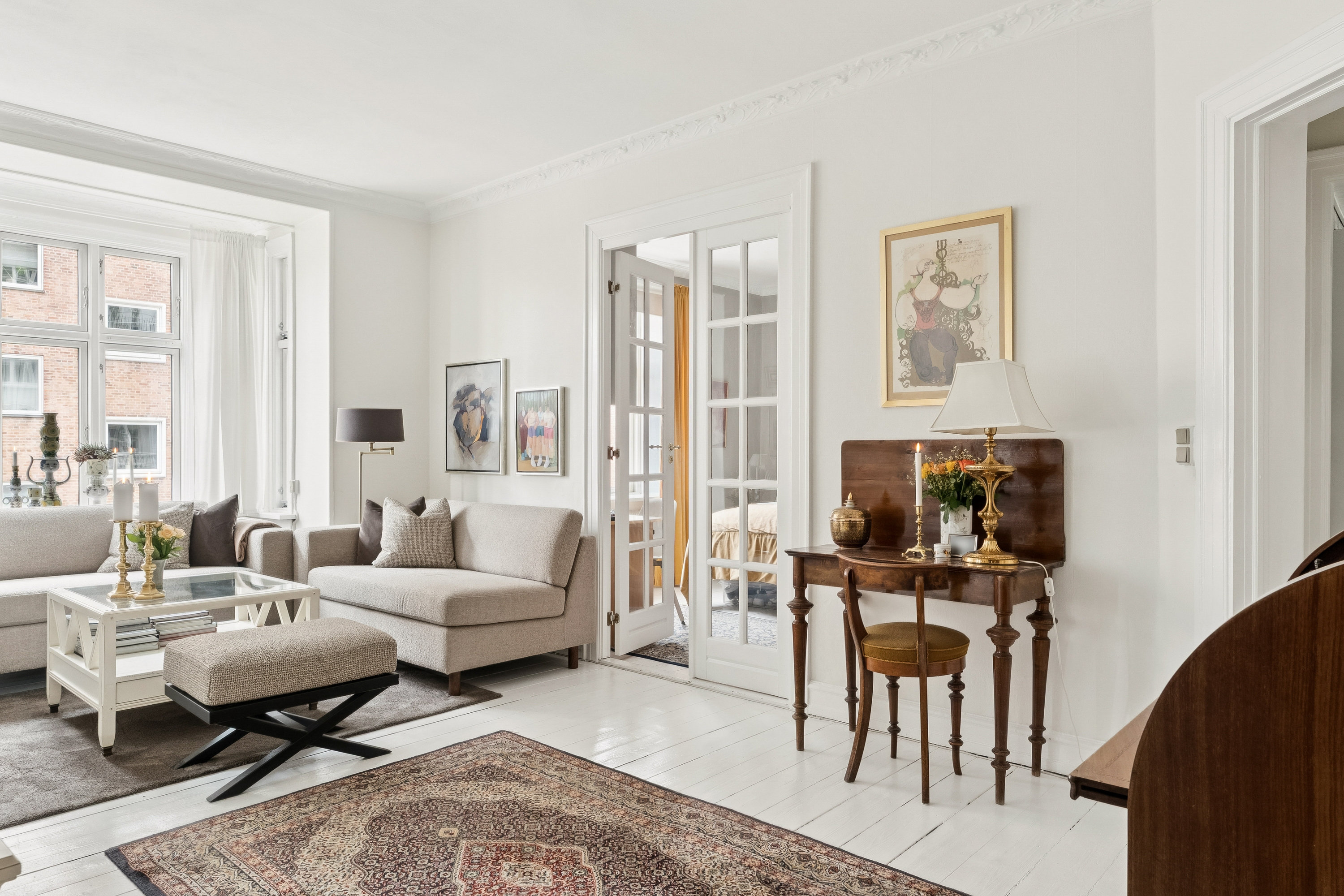 Fremhævet stue billede i fuldskærmstilstand. Billede af Middelfartgade 4, 2. tv., 2100 København Ø