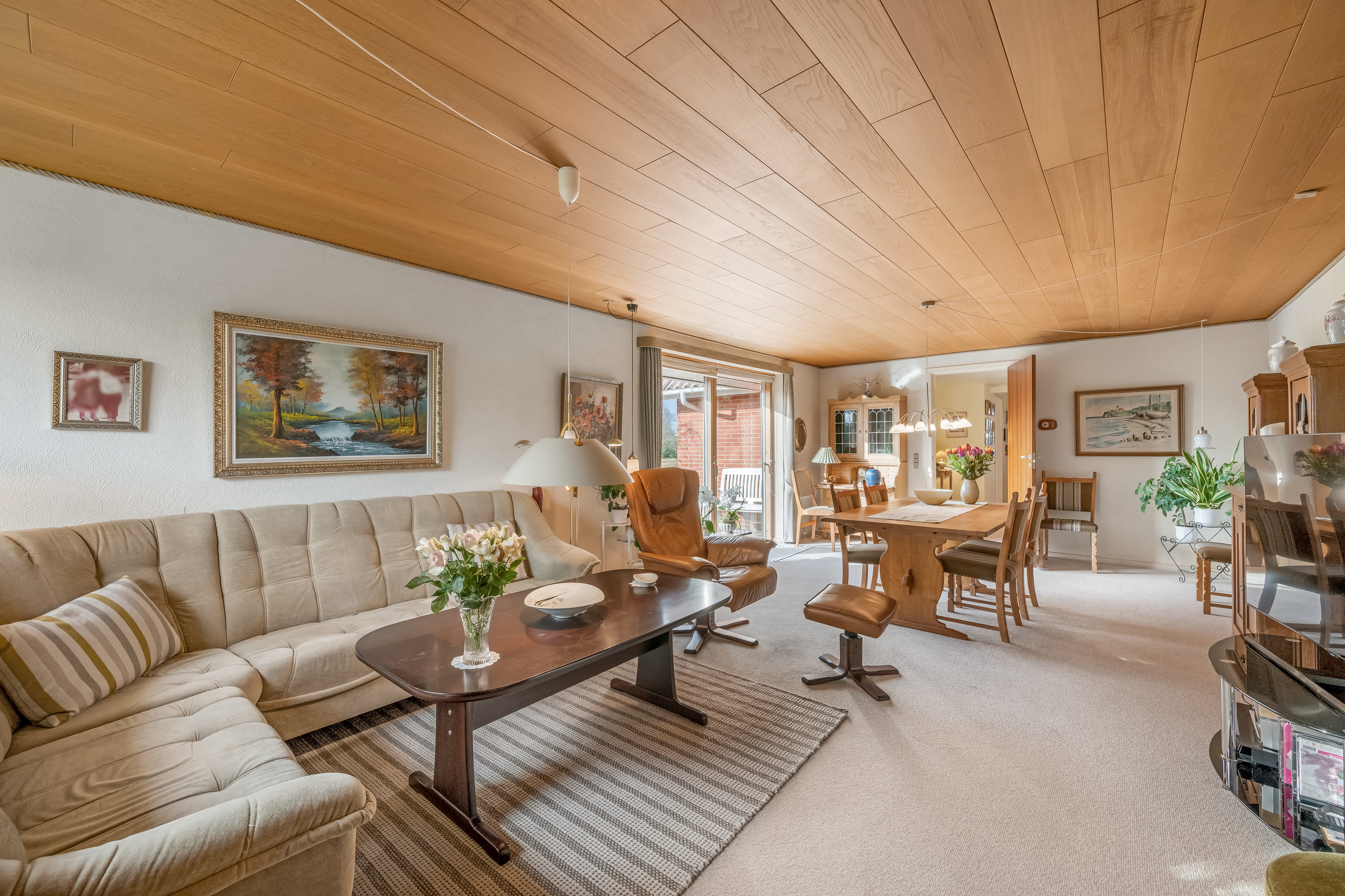 Fremhævet stue billede i fuldskærmstilstand. Billede af Vejlen 4, 6900 Skjern