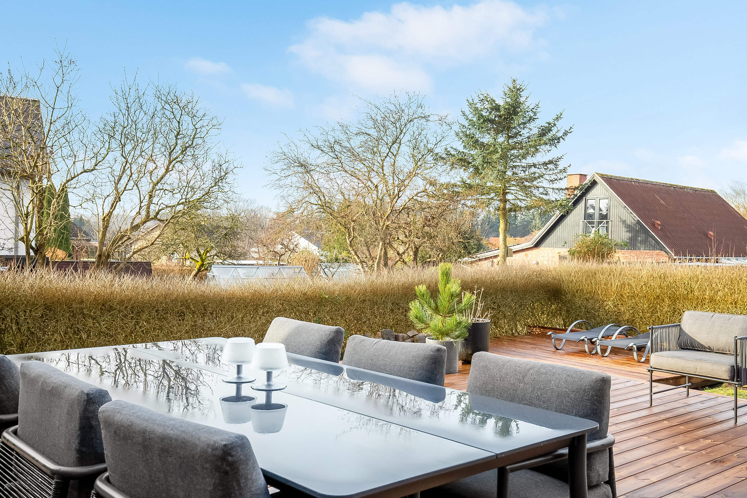 Fremhævet terrasse billede i fuldskærmstilstand. Billede af Florasvej 54, Søndermarken, 7100 Vejle