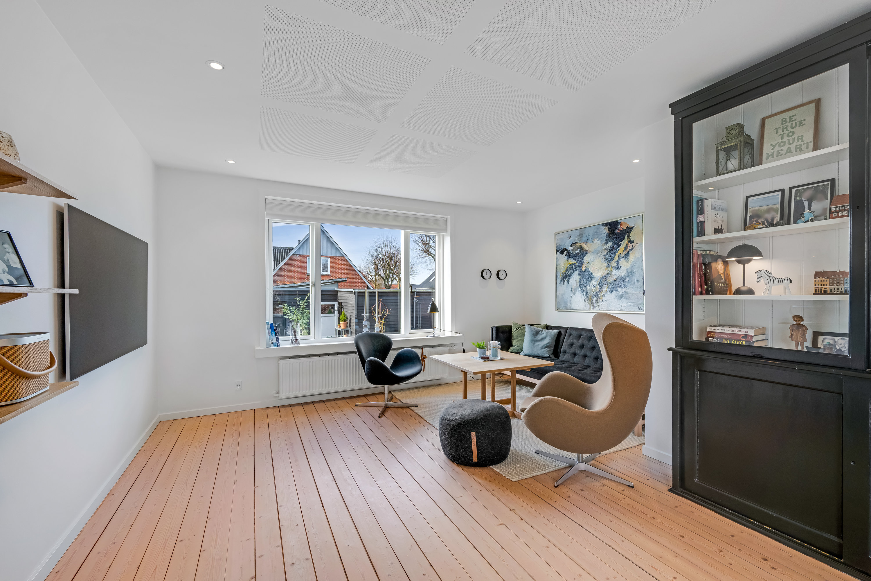 Fremhævet stue billede i fuldskærmstilstand. Billede af Grønnegade 8, 6900 Skjern