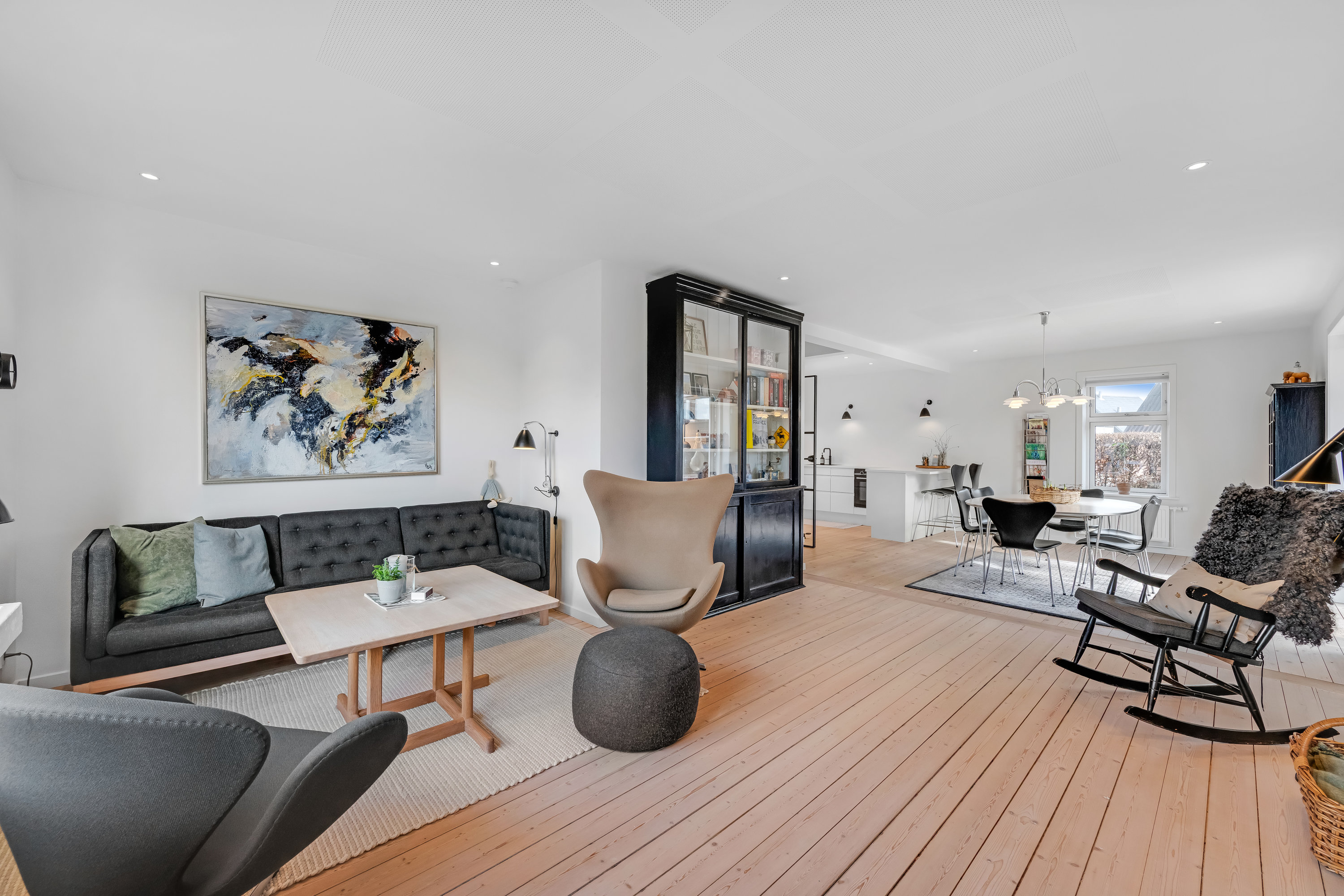 Fremhævet stue billede i fuldskærmstilstand. Billede af Grønnegade 8, 6900 Skjern