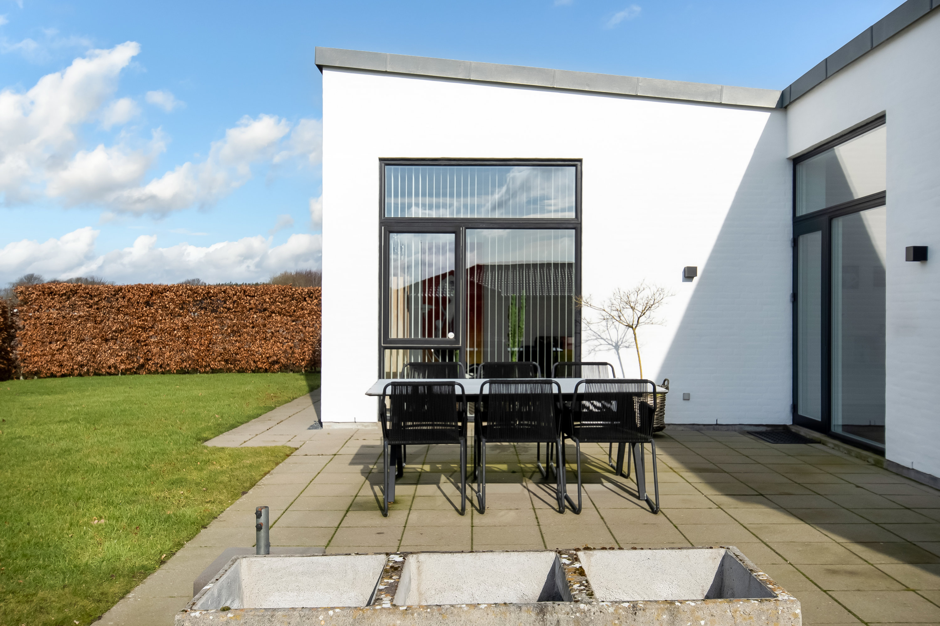 Fremhævet terrasse billede i fuldskærmstilstand. Billede af Frøskovparken 97, Tjørring, 7400 Herning