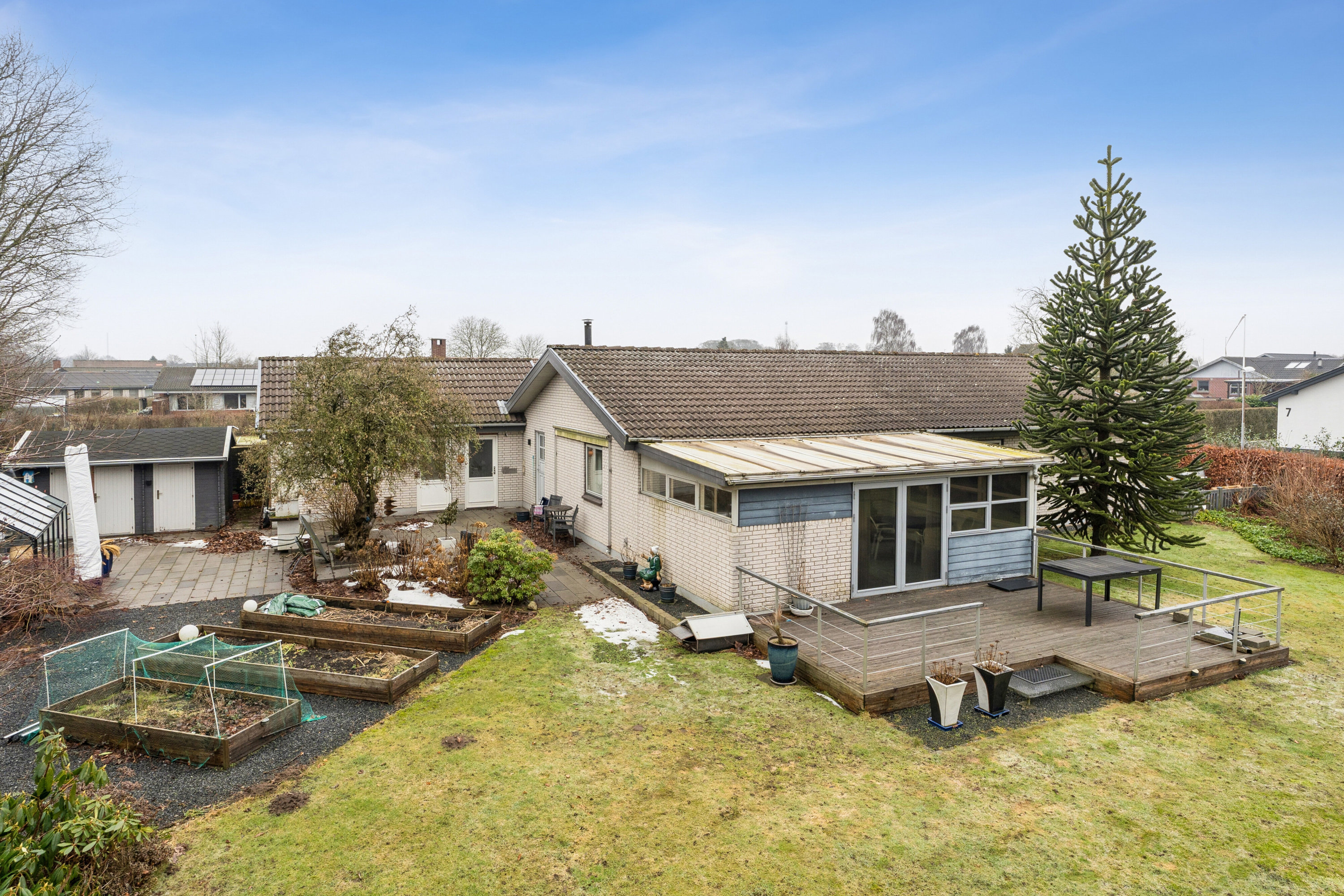 Fremhævet set fra haven billede i fuldskærmstilstand. Billede af Nygaardsvej 8, 8722 Hedensted