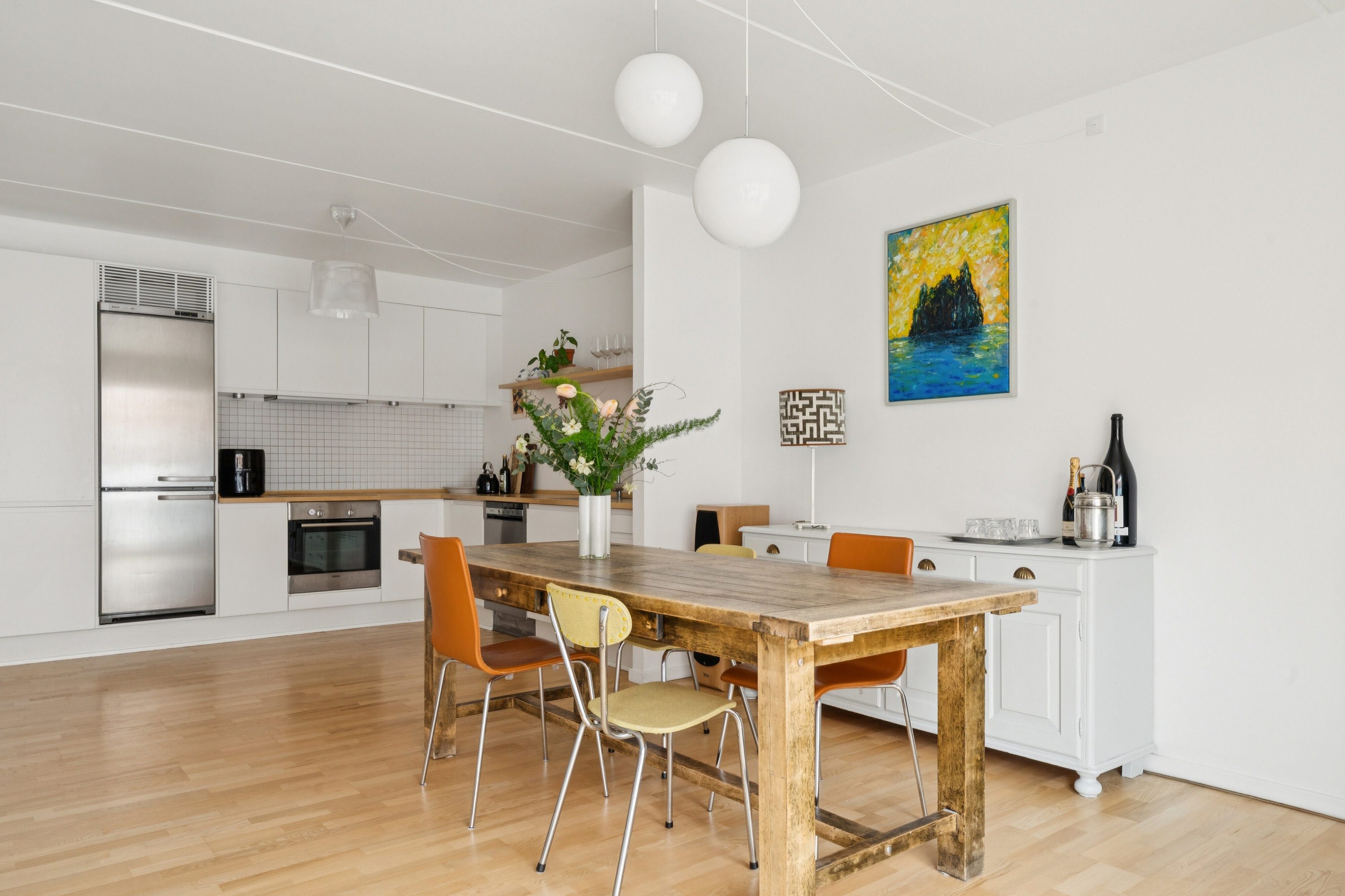 Fremhævet spisestue billede i fuldskærmstilstand. Billede af Lyneborggade 23, 2. tv., 2300 København S