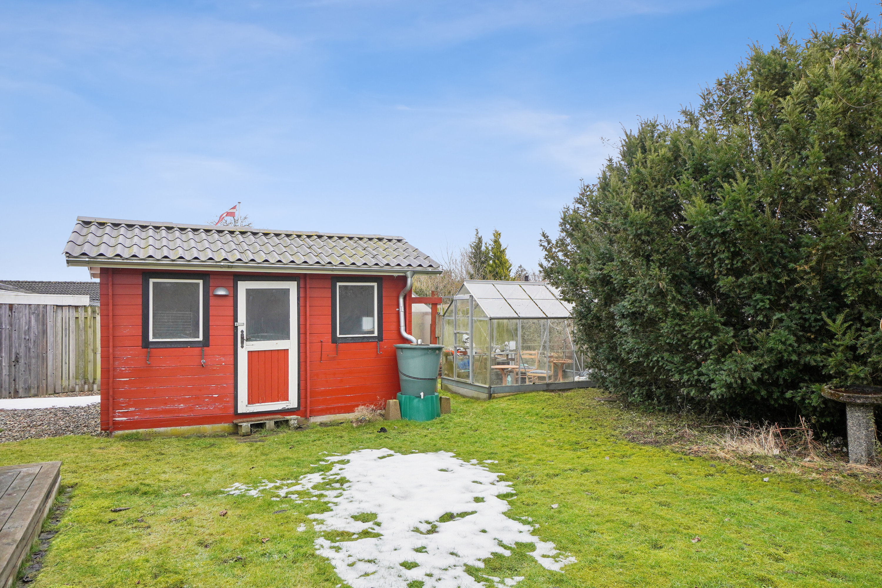 Fremhævet set fra haven billede i fuldskærmstilstand. Billede af Duevænget 4, Kyndeløse, 4070 Kirke Hyllinge