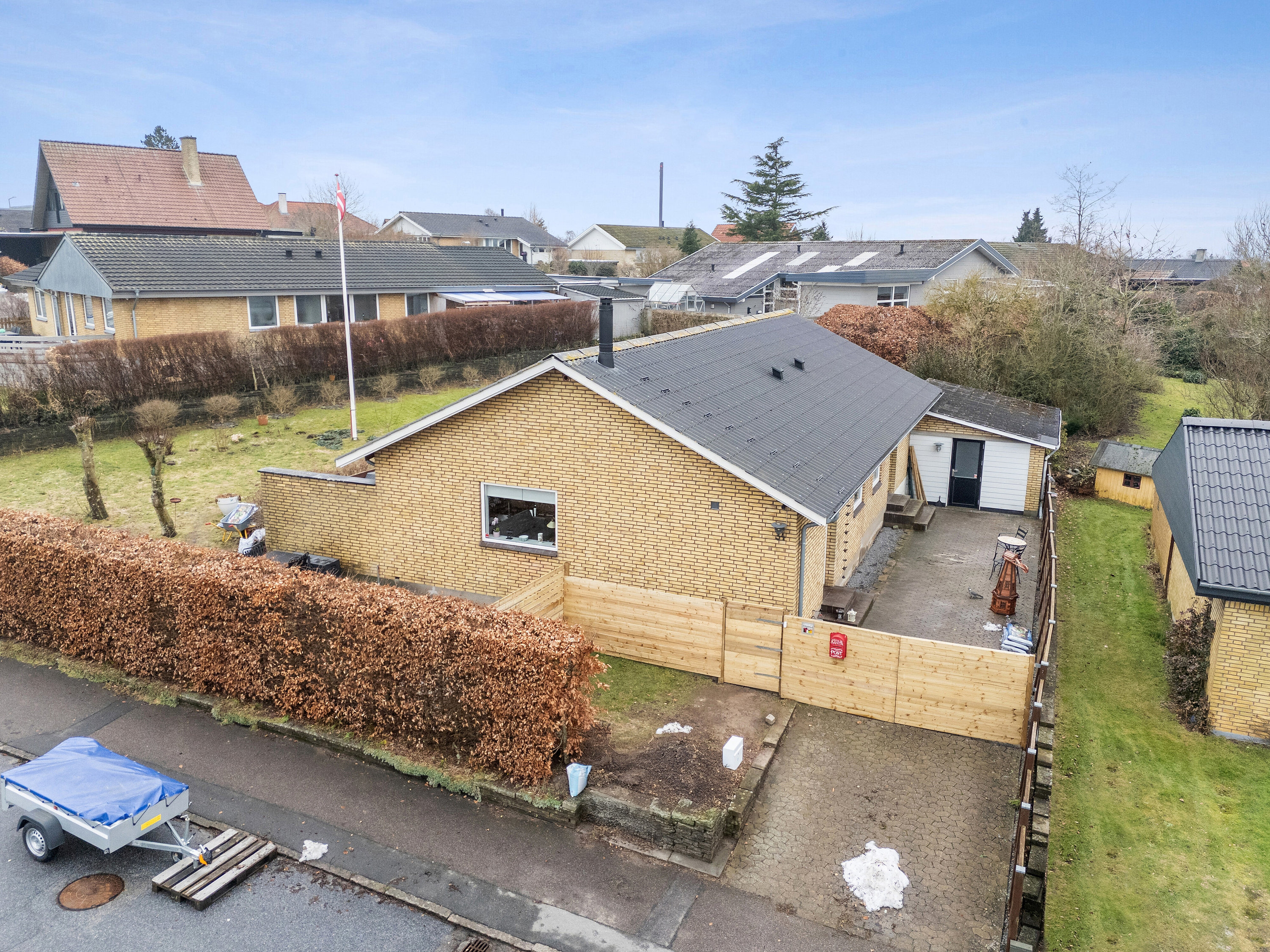 Fremhævet set fra vejen billede i fuldskærmstilstand. Billede af Ægirsvej 34, 4200 Slagelse