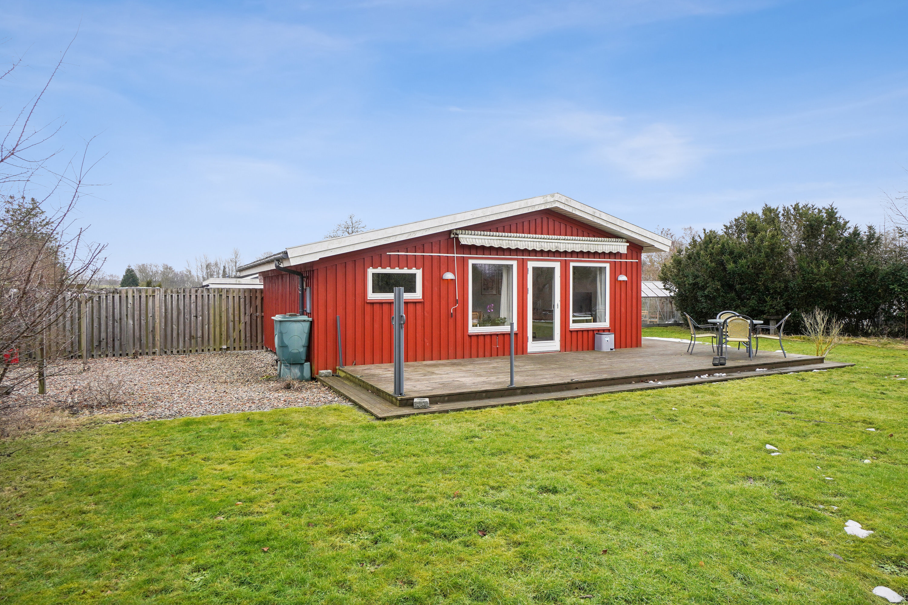 Fremhævet set fra haven billede i fuldskærmstilstand. Billede af Duevænget 4, Kyndeløse, 4070 Kirke Hyllinge