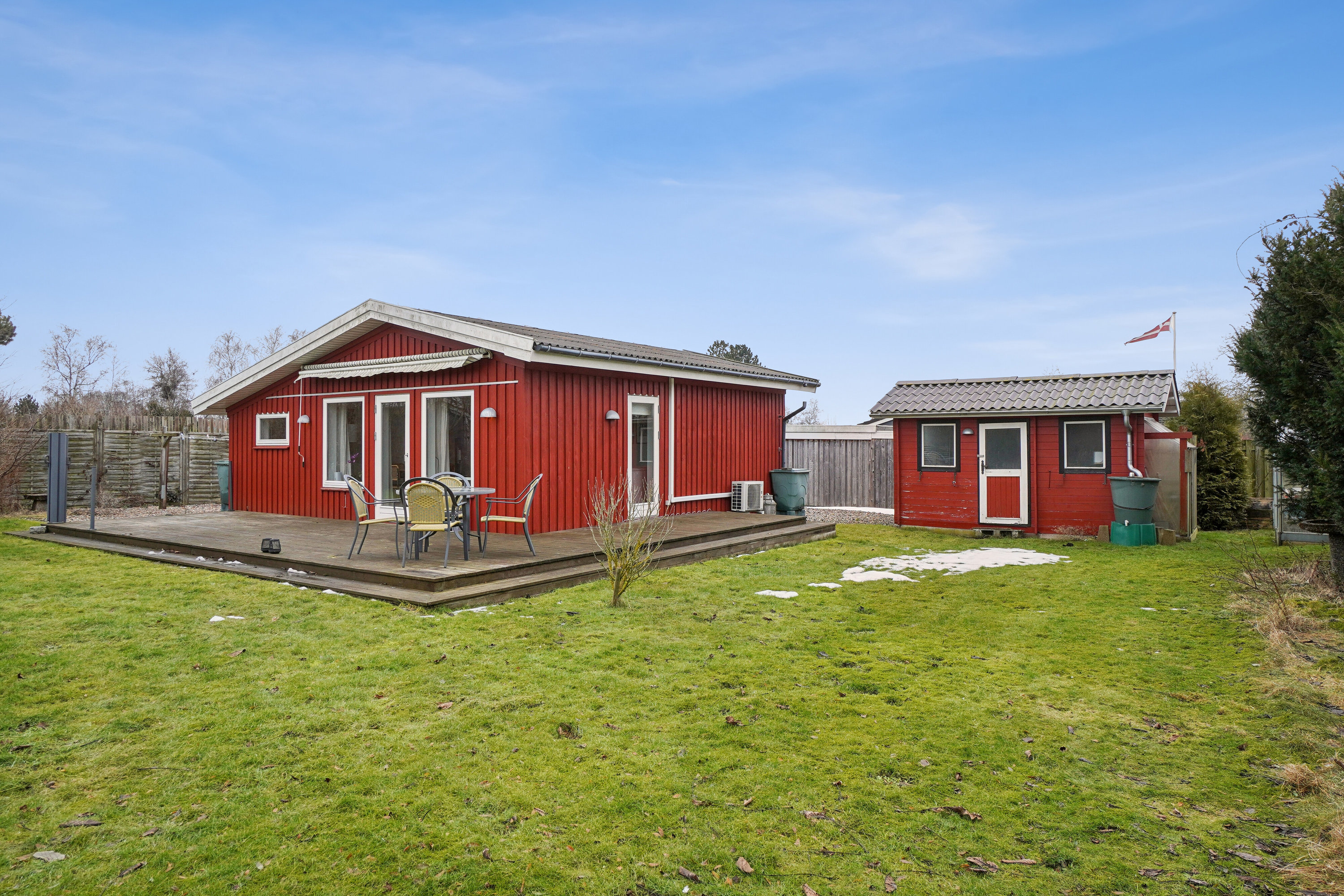 Fremhævet set fra haven billede i fuldskærmstilstand. Billede af Duevænget 4, Kyndeløse, 4070 Kirke Hyllinge