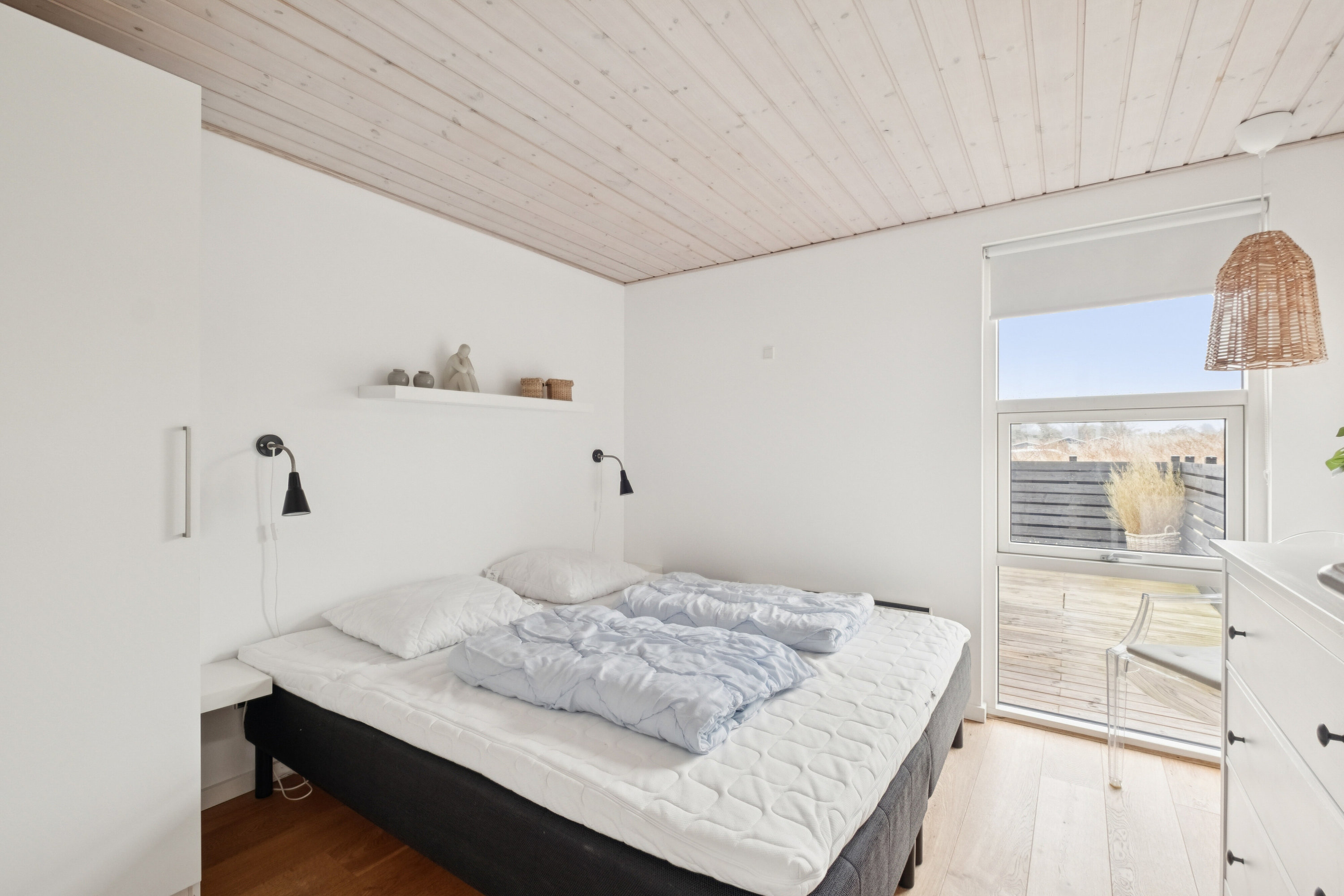 Fremhævet soveværelse billede i fuldskærmstilstand. Billede af Augustvej 6, Skal Klit, 9800 Hjørring