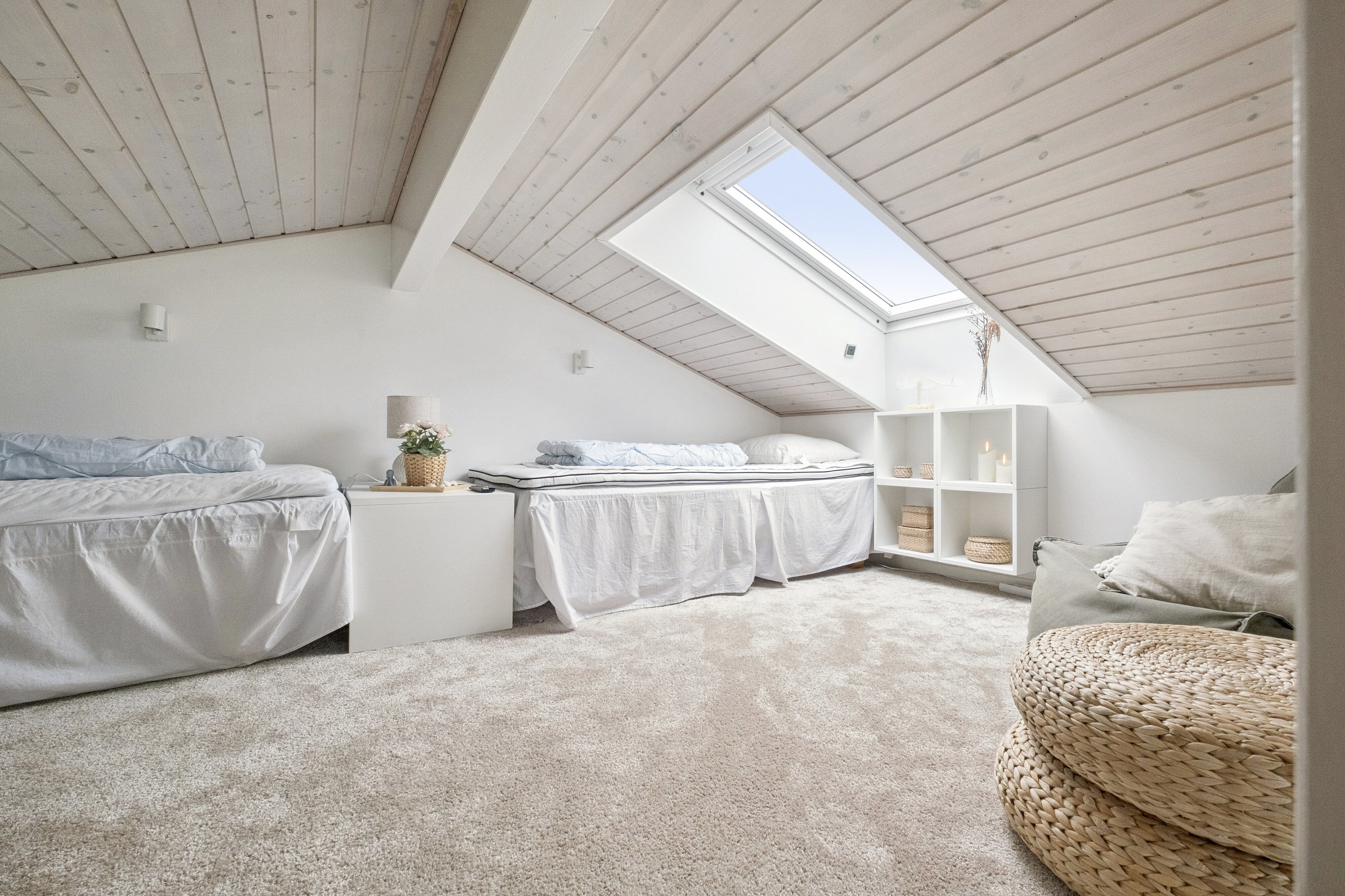 Fremhævet soveværelse billede i fuldskærmstilstand. Billede af Augustvej 6, Skal Klit, 9800 Hjørring