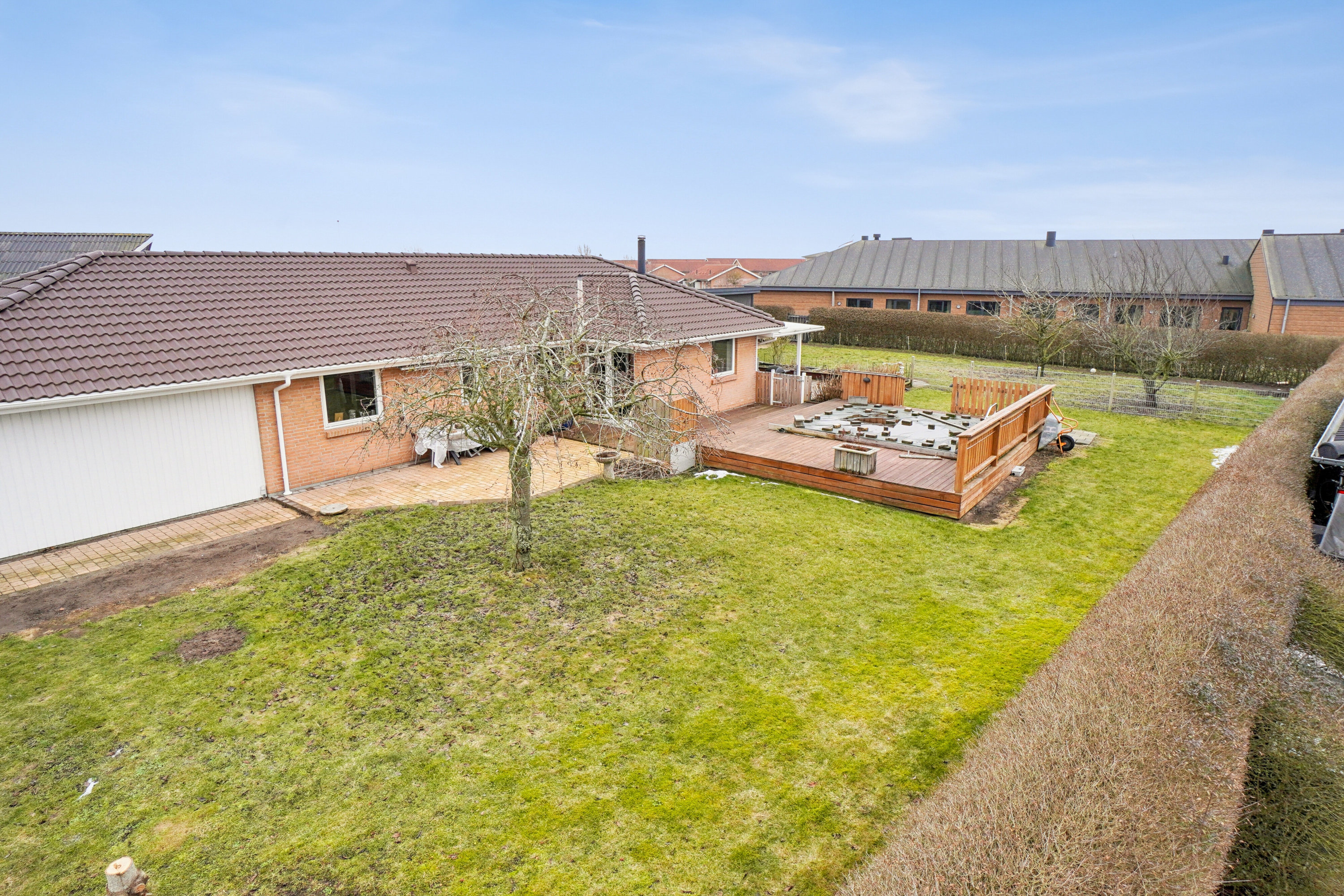 Fremhævet luftfoto billede i fuldskærmstilstand. Billede af Pærevej 7, 4070 Kirke Hyllinge