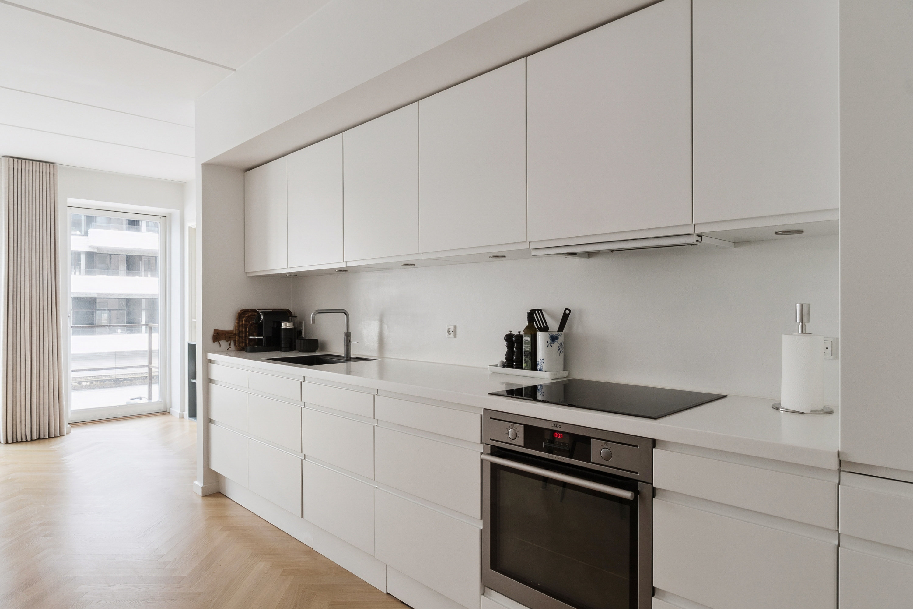 Fremhævet køkken billede i fuldskærmstilstand. Billede af Fortkaj 20, st.. th., 2150 Nordhavn