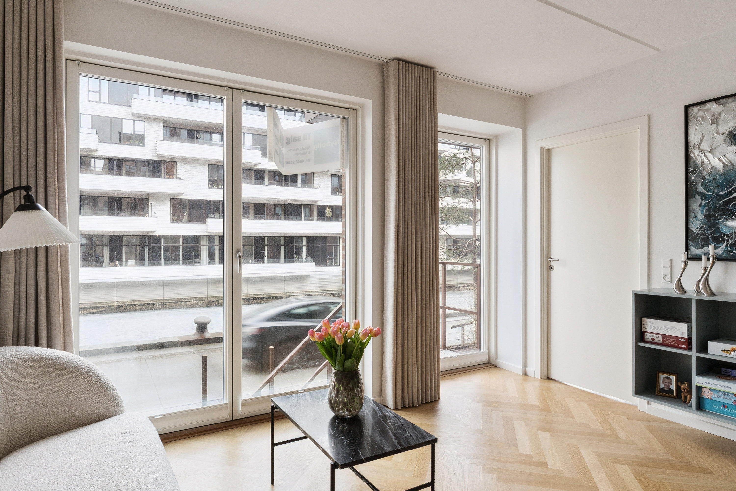 Fremhævet stue billede i fuldskærmstilstand. Billede af Fortkaj 20, st.. th., 2150 Nordhavn