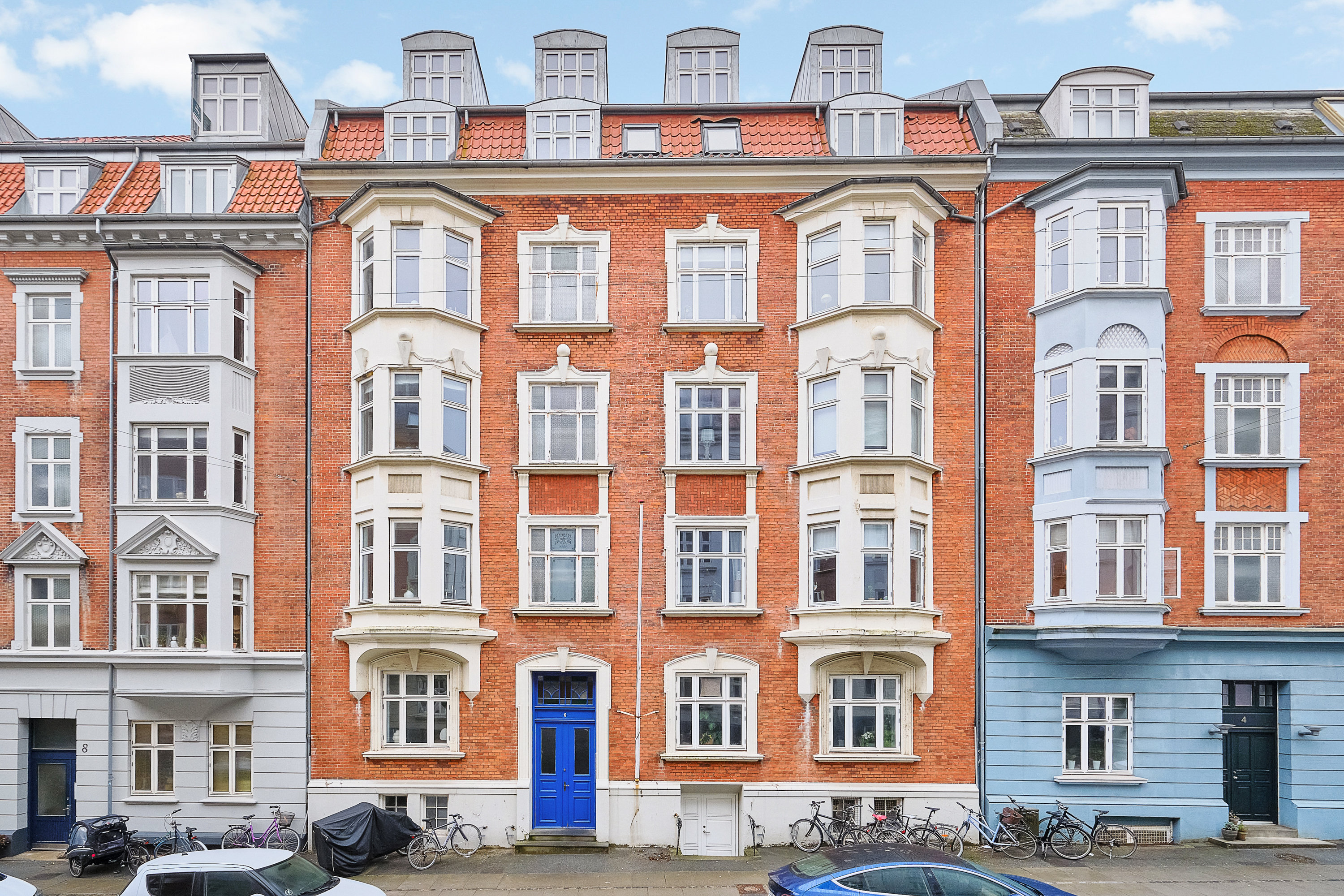 Fremhævet facade billede i fuldskærmstilstand. Billede af J. Michaelsens Gade 6, 4. tv., 8000 Aarhus C