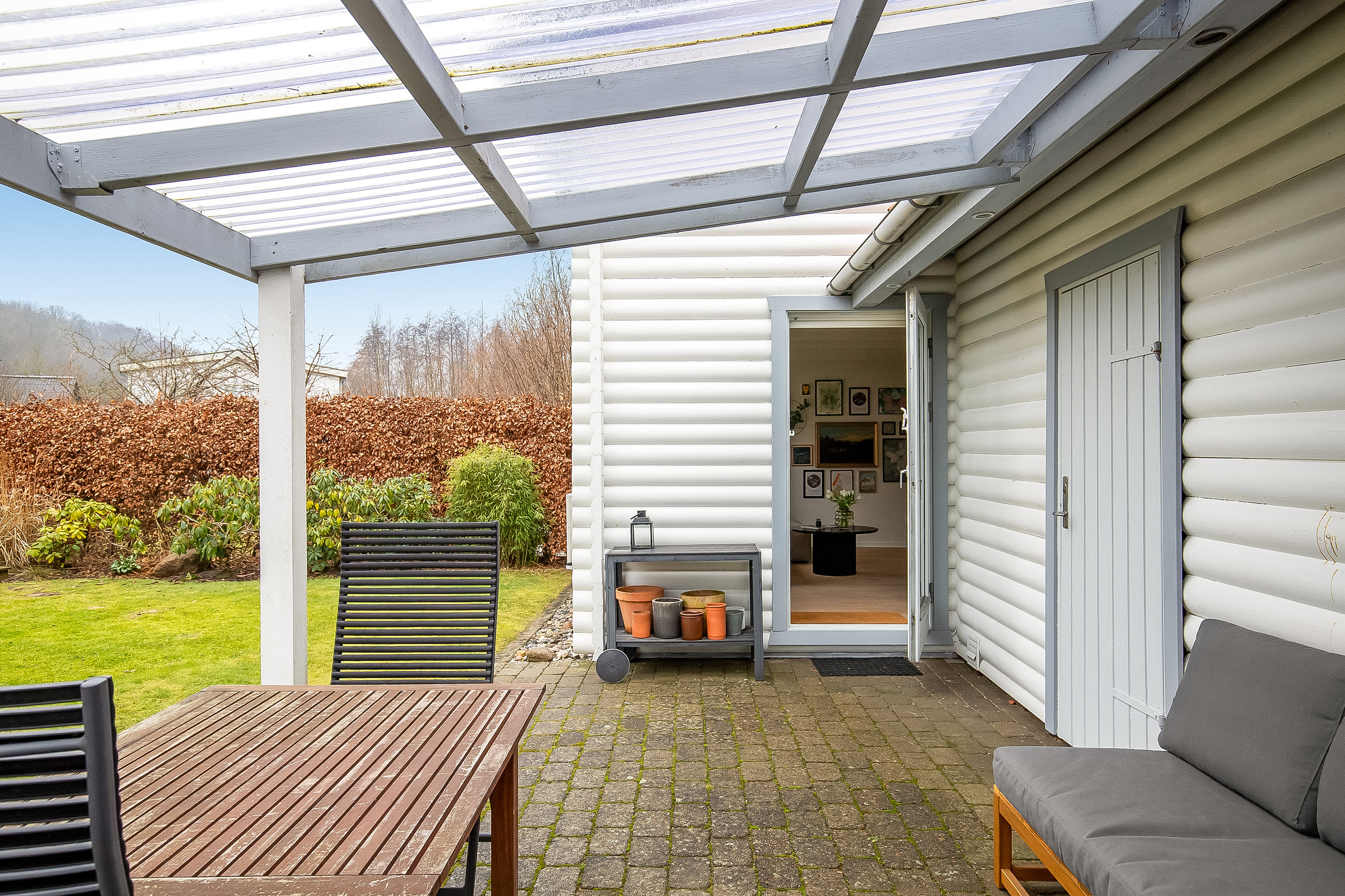 Fremhævet terrasse billede i fuldskærmstilstand. Billede af Ibæk Strandvej 20B, 7100 Vejle