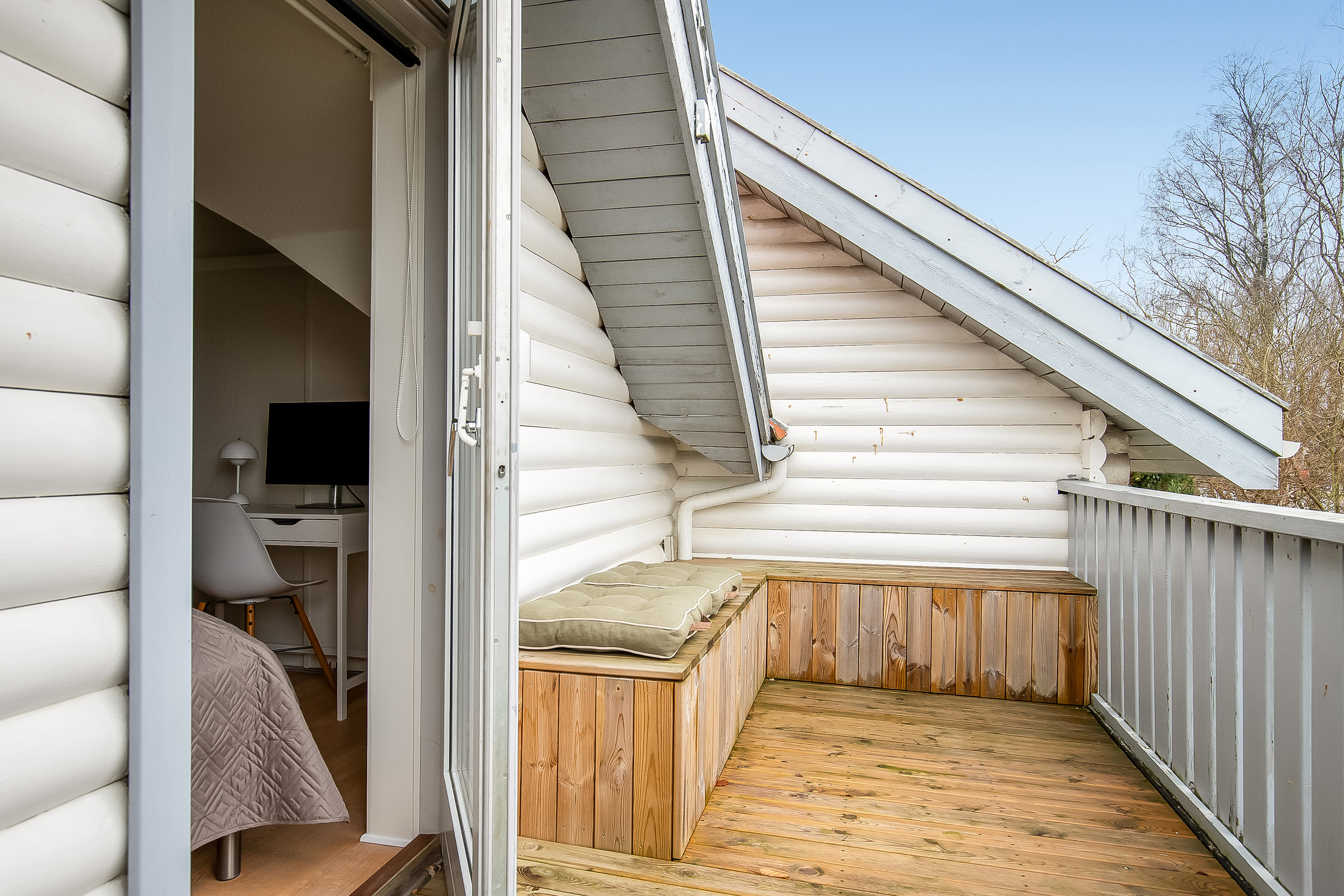 Fremhævet altan billede i fuldskærmstilstand. Billede af Ibæk Strandvej 20B, 7100 Vejle