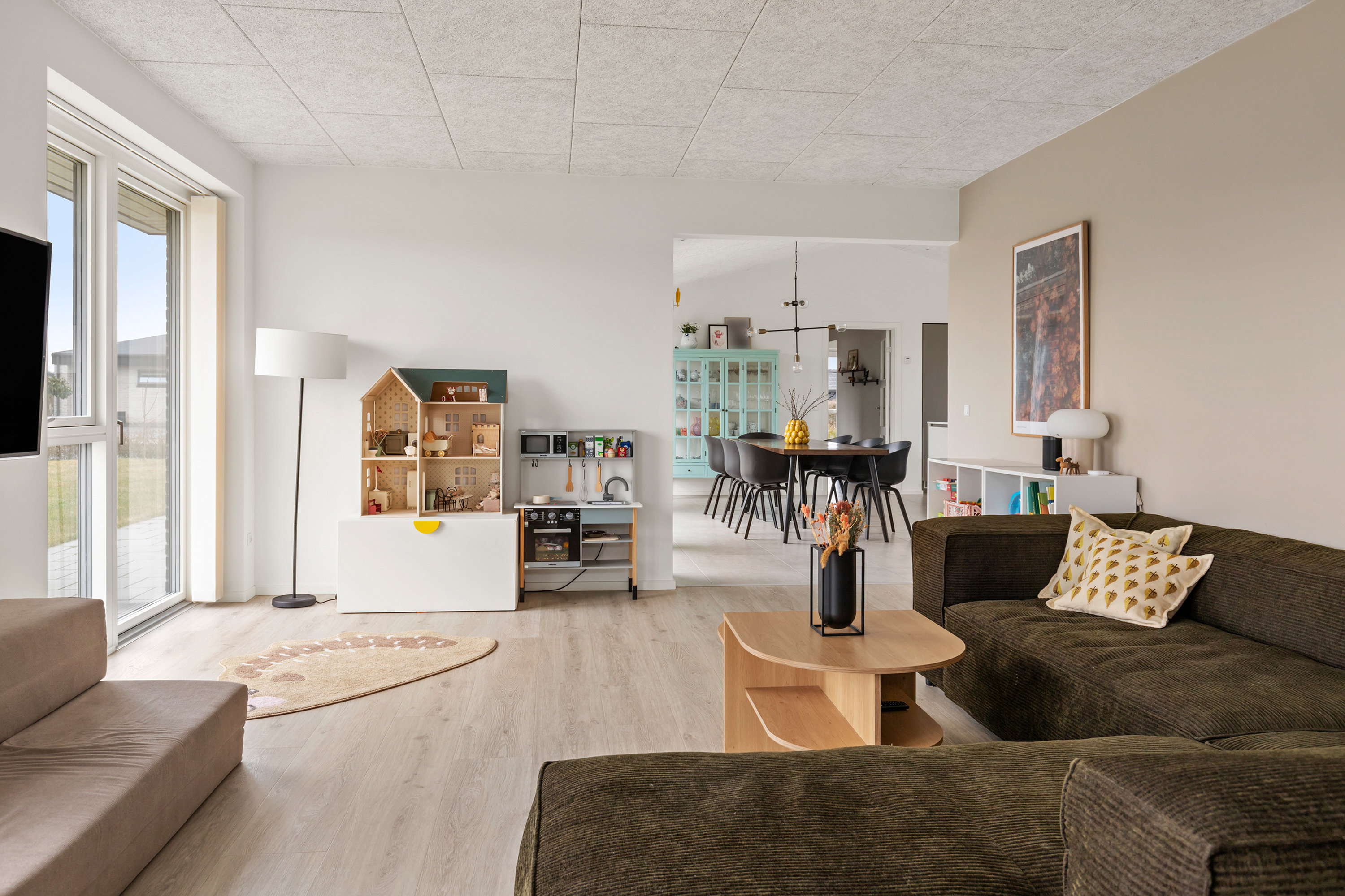 Fremhævet stue billede i fuldskærmstilstand. Billede af Horsbækken 27, 9440 Aabybro