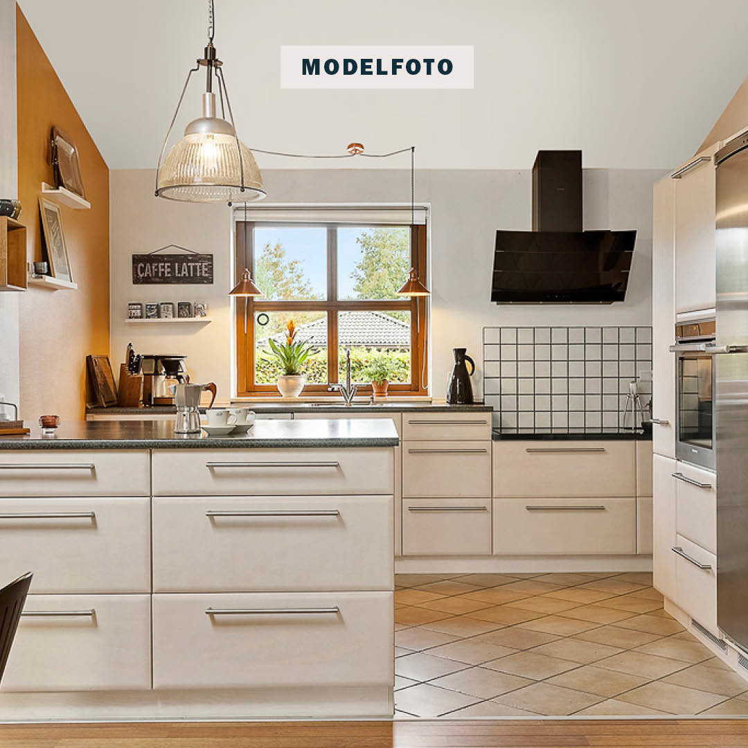 Fremhævet køkken billede i fuldskærmstilstand. Billede af Mannehøj 8, 6600 Vejen