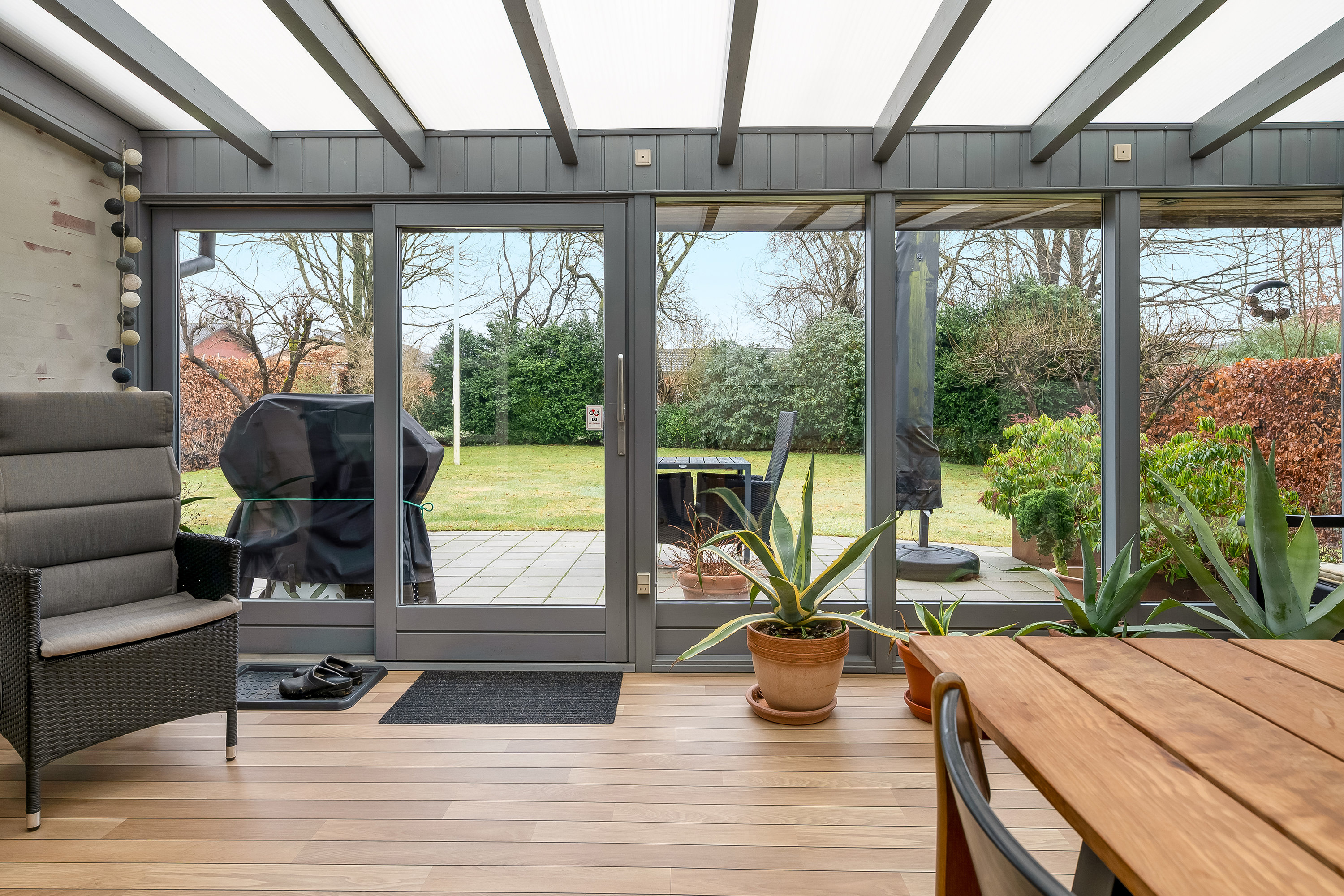 Fremhævet udestue billede i fuldskærmstilstand. Billede af Grønnegade 6, 6933 Kibæk