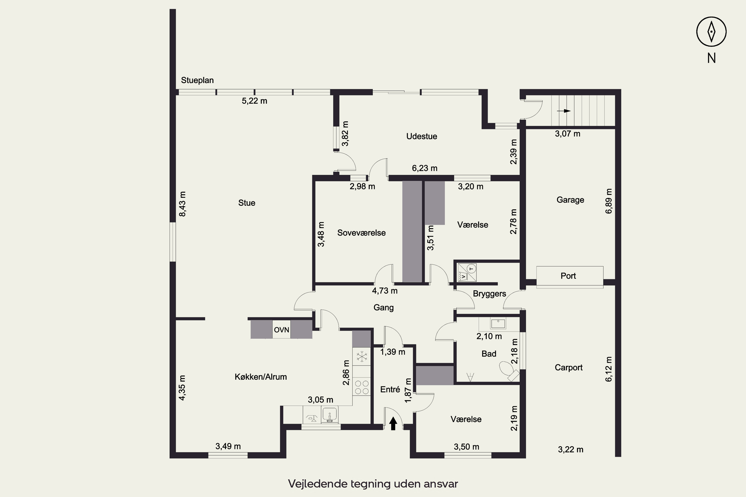 Plantegninger billede af Grønnegade 6, 6933 Kibæk