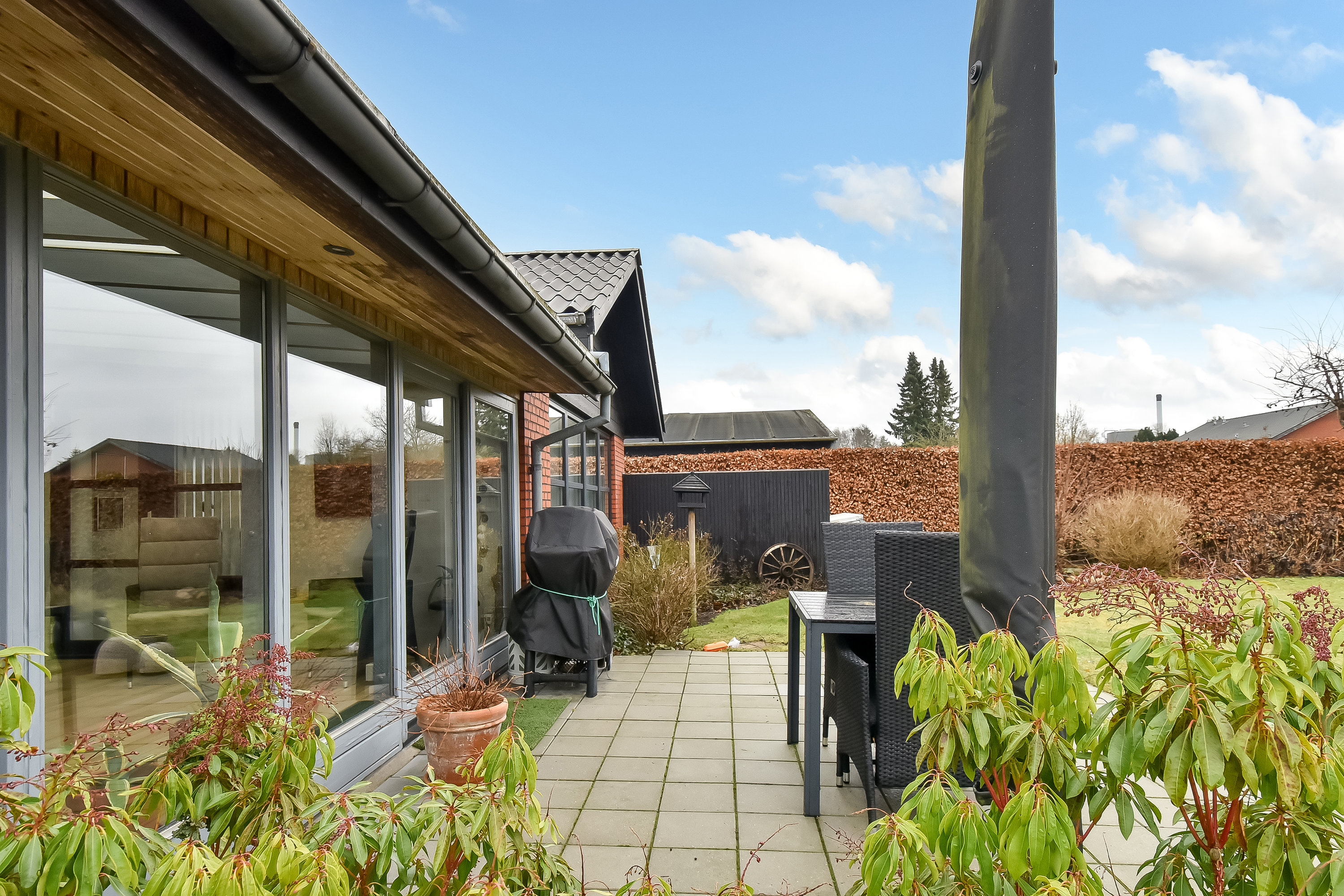 Fremhævet terrasse billede i fuldskærmstilstand. Billede af Grønnegade 6, 6933 Kibæk