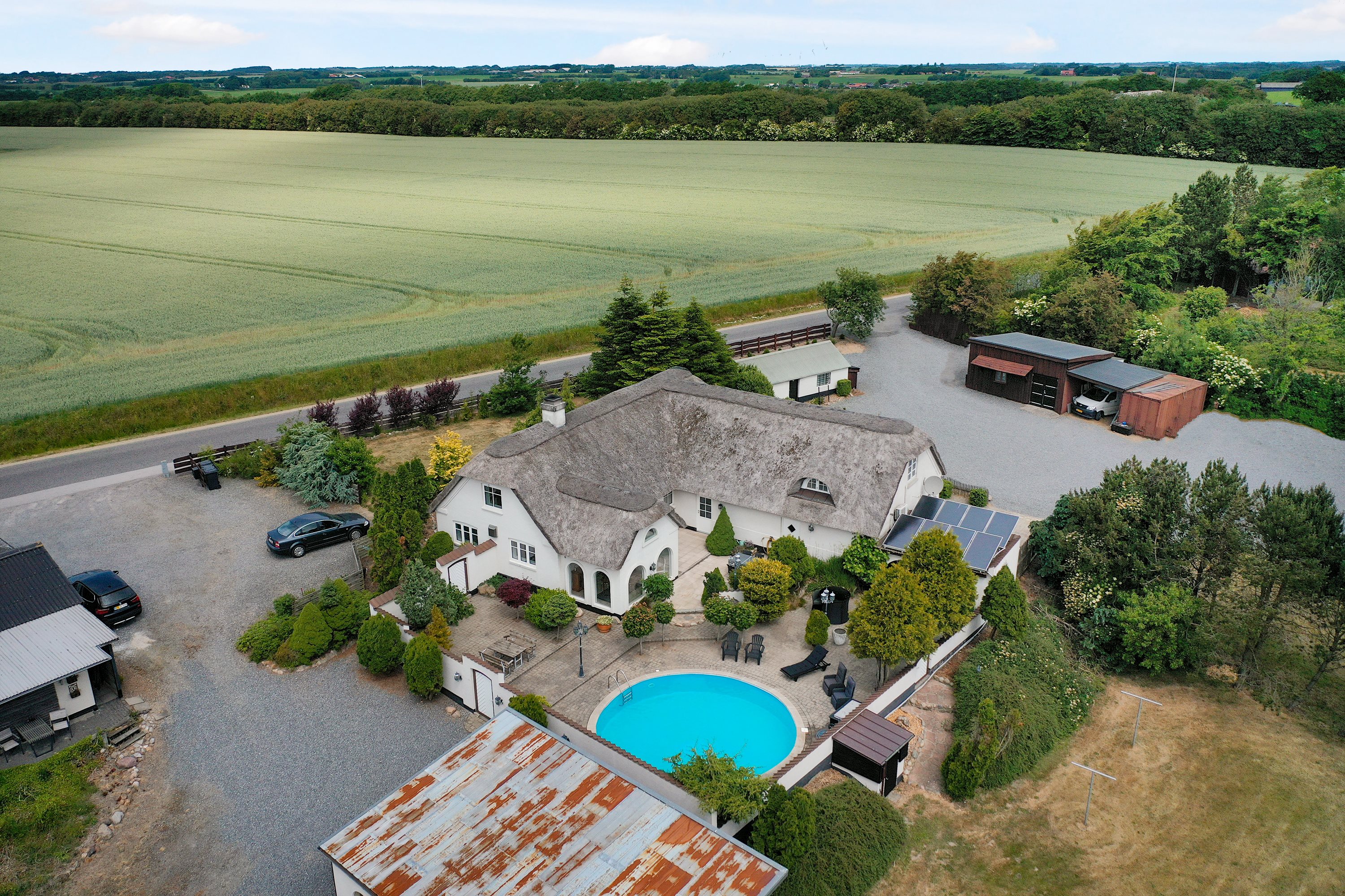 Fremhævet luftfoto billede i fuldskærmstilstand. Billede af Bakkedraget 8, 7800 Skive