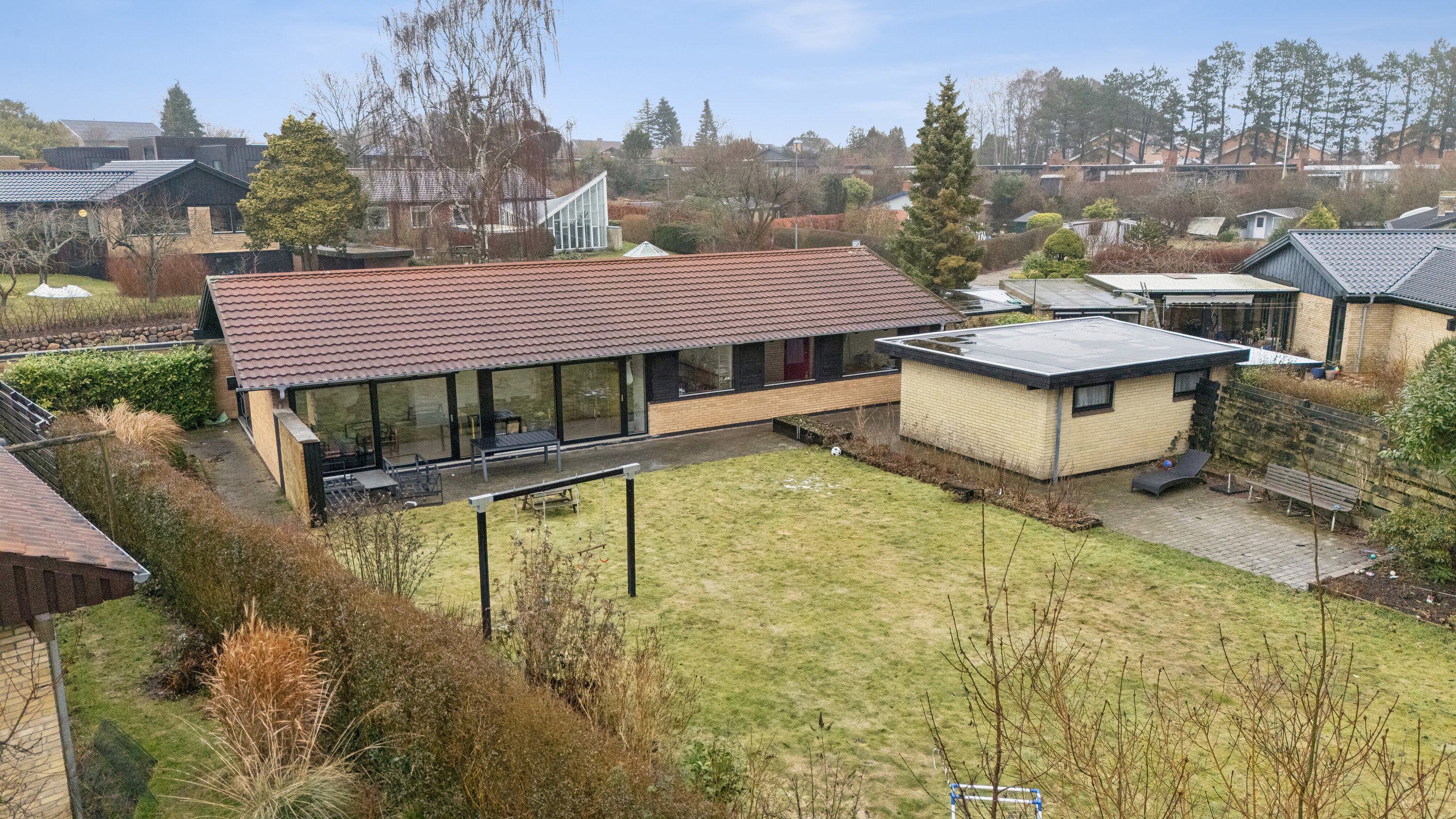 Fremhævet luftfoto billede i fuldskærmstilstand. Billede af Filippavej 28, 8270 Højbjerg