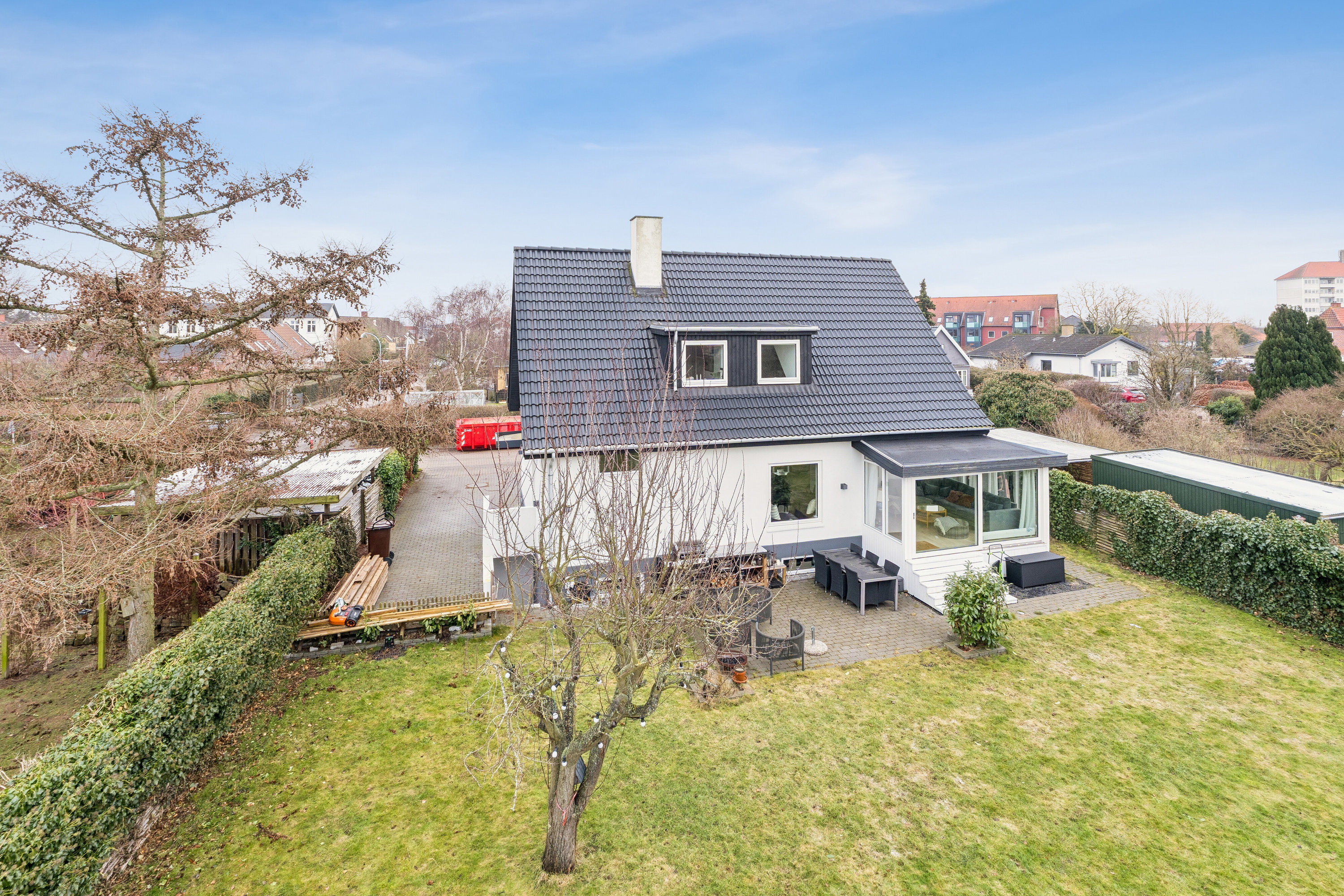 Fremhævet luftfoto billede i fuldskærmstilstand. Billede af Bjergagervej 27B, 2650 Hvidovre