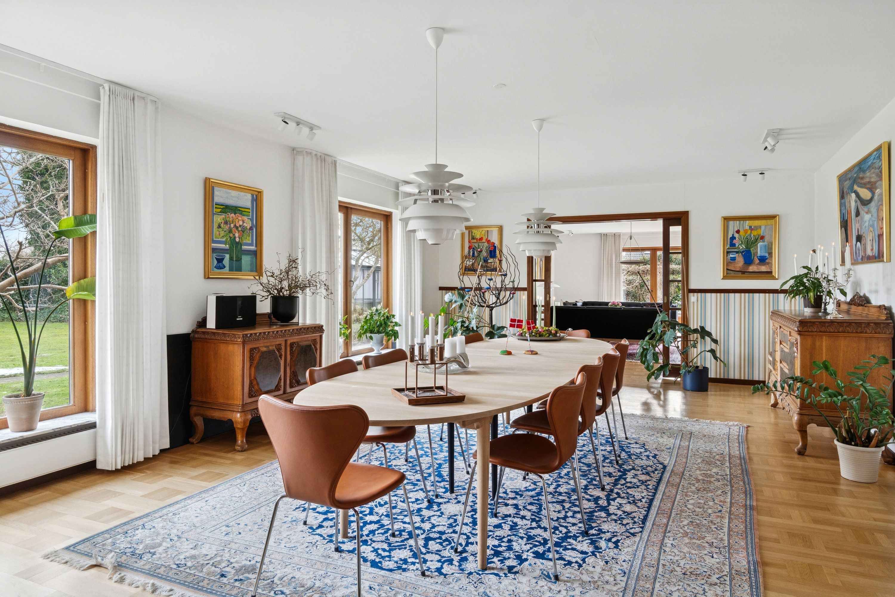 Fremhævet spisestue billede i fuldskærmstilstand. Billede af Themstrupvej 17, 4690 Haslev