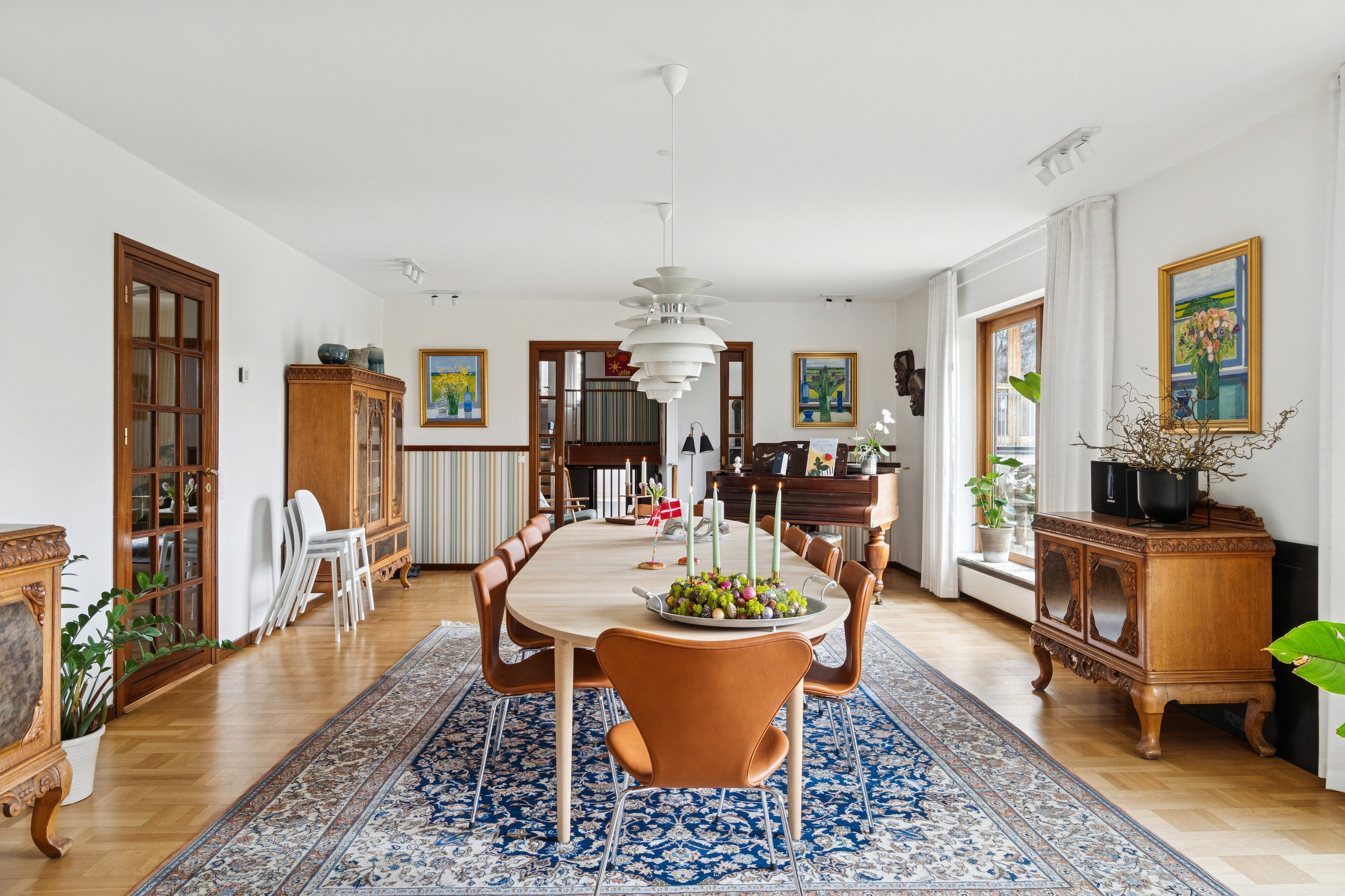 Fremhævet spisestue billede i fuldskærmstilstand. Billede af Themstrupvej 17, 4690 Haslev