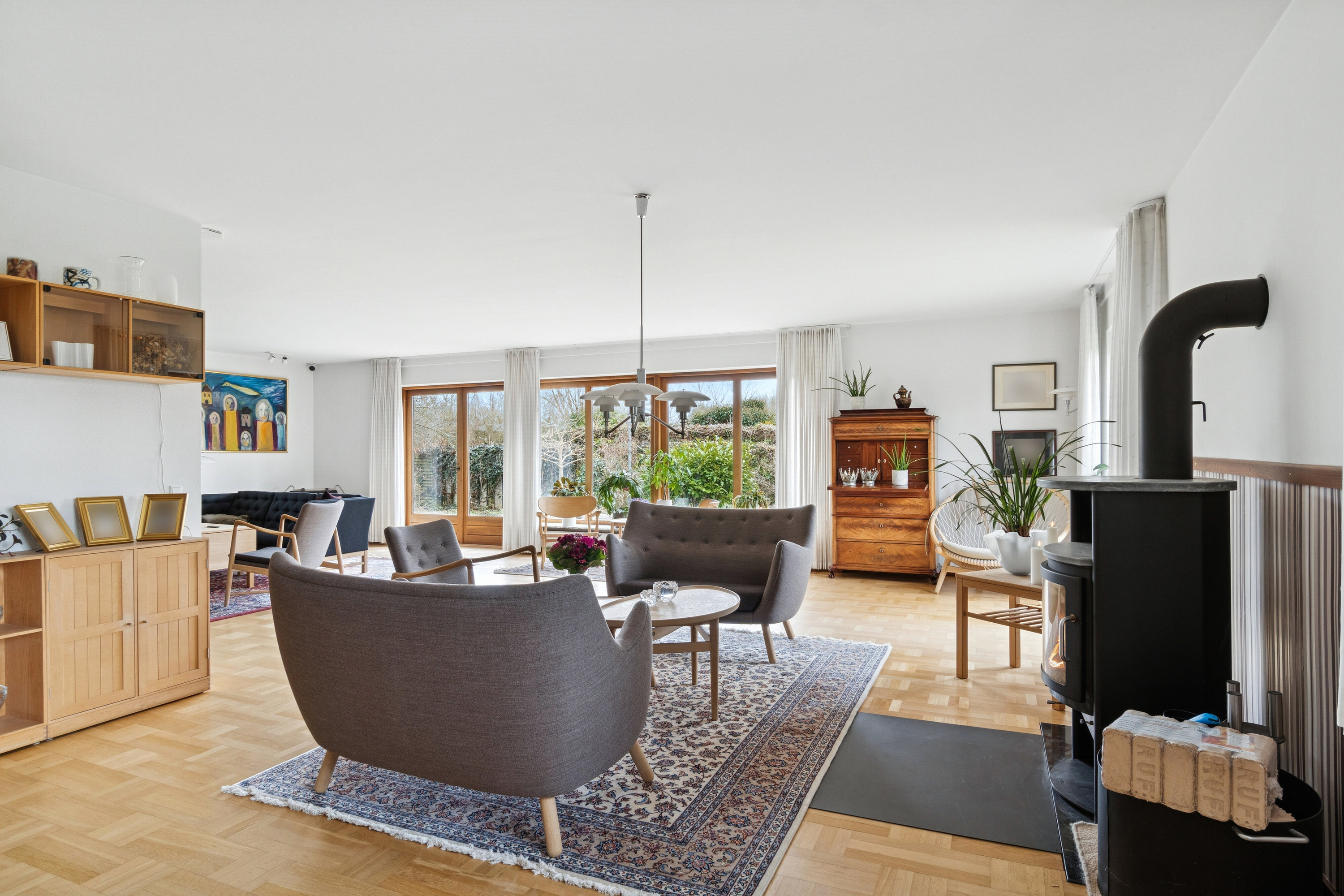 Fremhævet stue billede i fuldskærmstilstand. Billede af Themstrupvej 17, 4690 Haslev