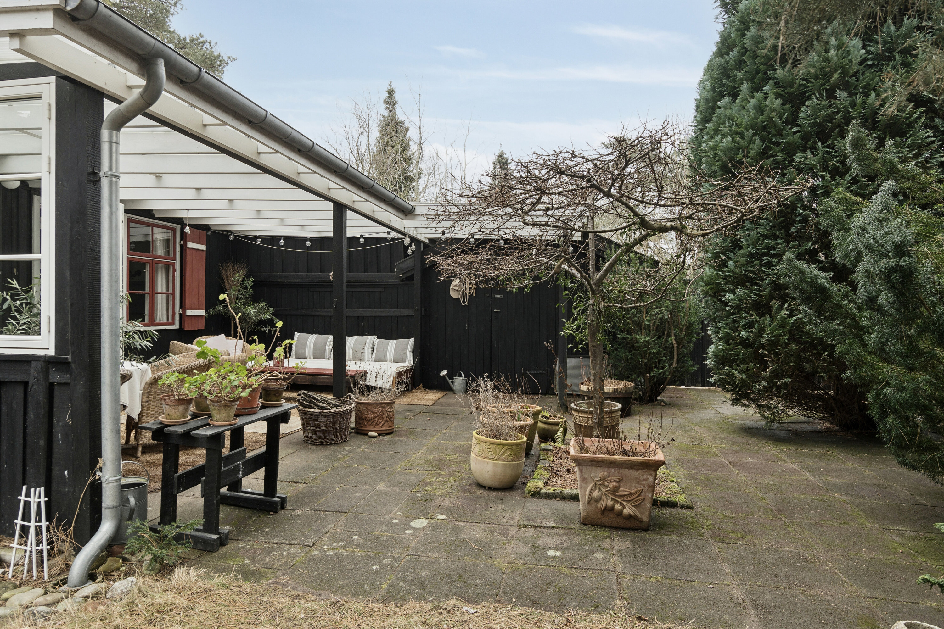 Fremhævet overdækket terrasse billede i fuldskærmstilstand. Billede af Snerleager 3, Ordrup, 4540 Fårevejle