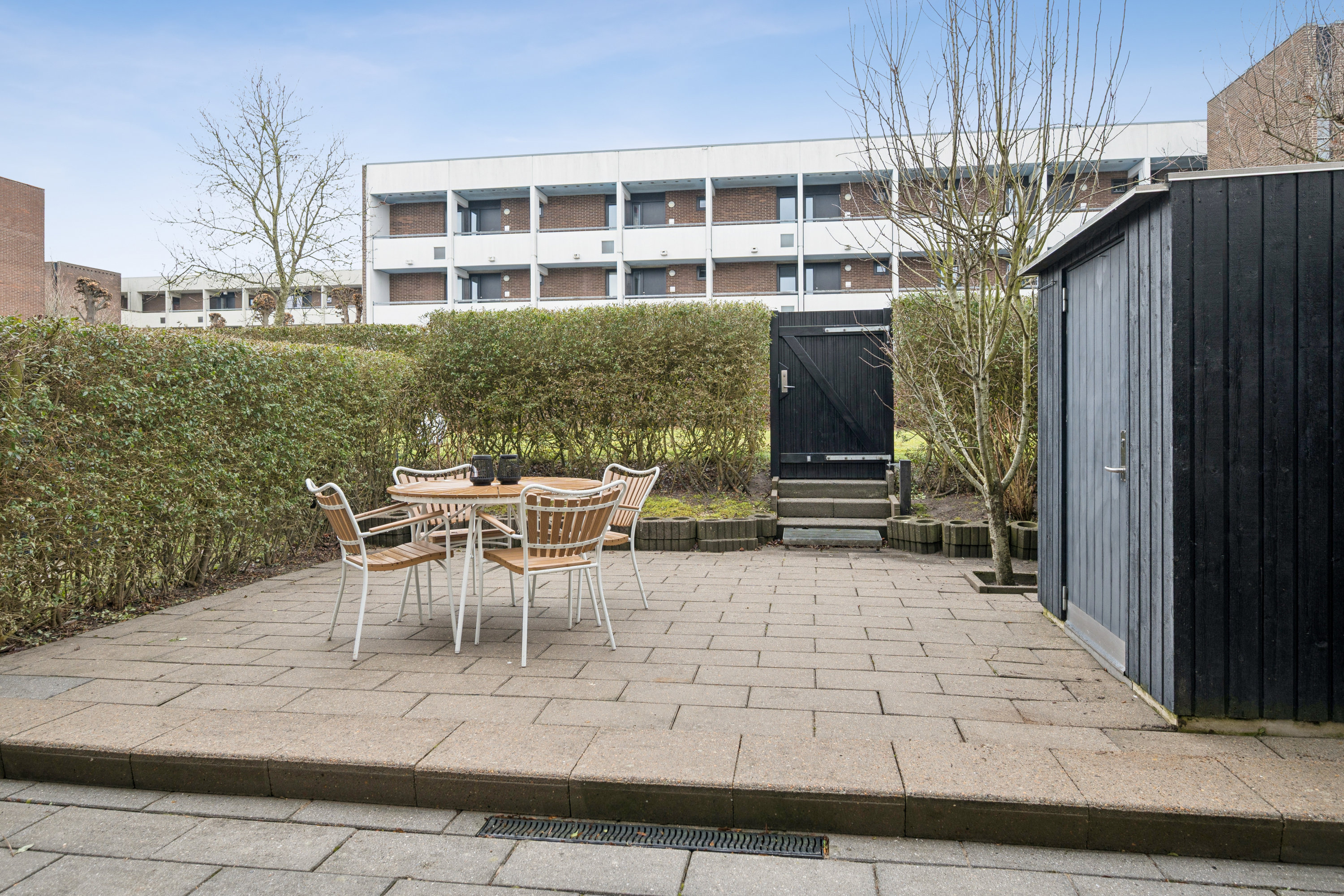 Fremhævet terrasse billede i fuldskærmstilstand. Billede af Kantorvænget 7, st.. 181., 8240 Risskov