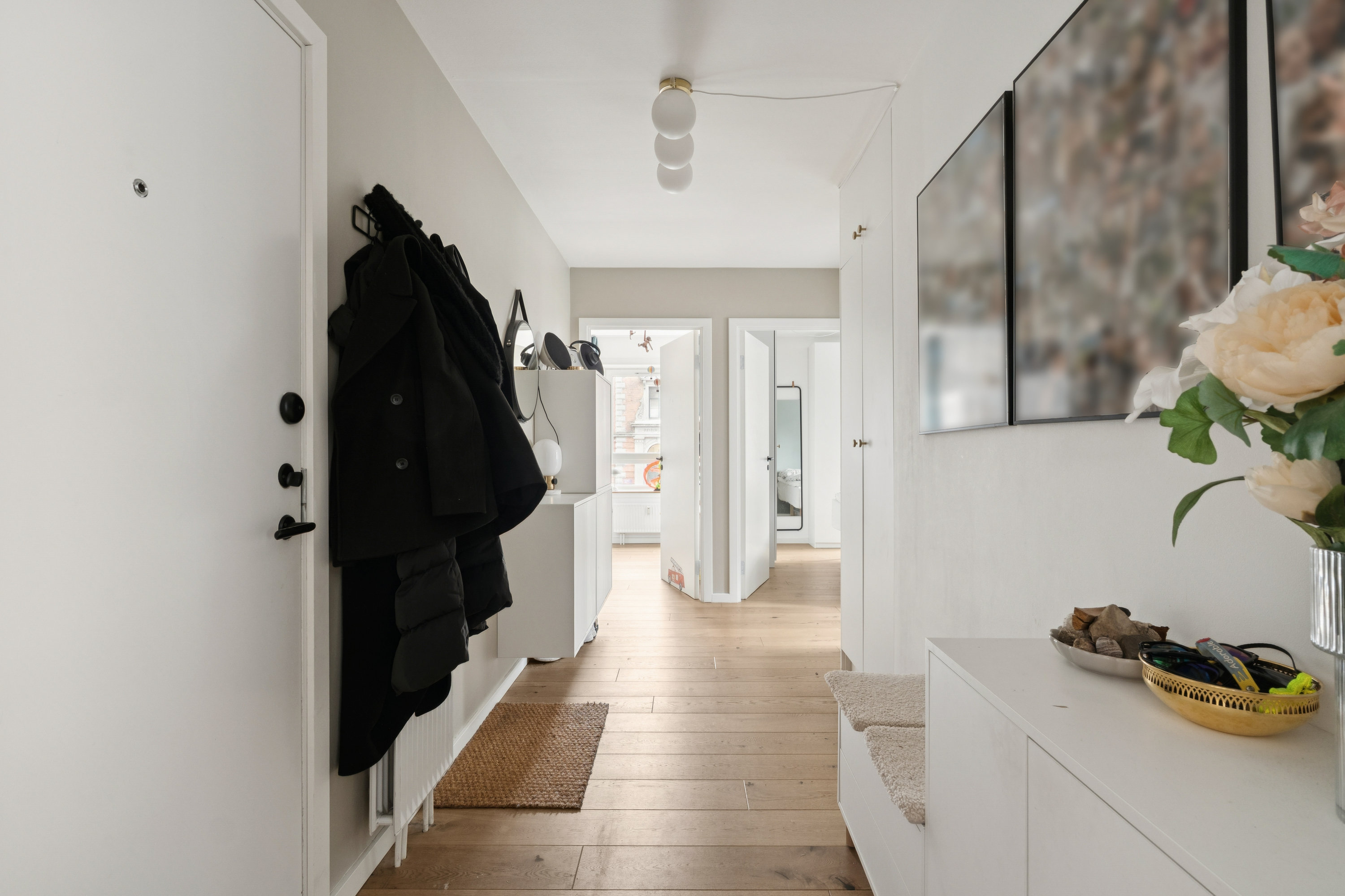 Fremhævet gang billede i fuldskærmstilstand. Billede af Randersgade 9, 1. tv., 2100 København Ø