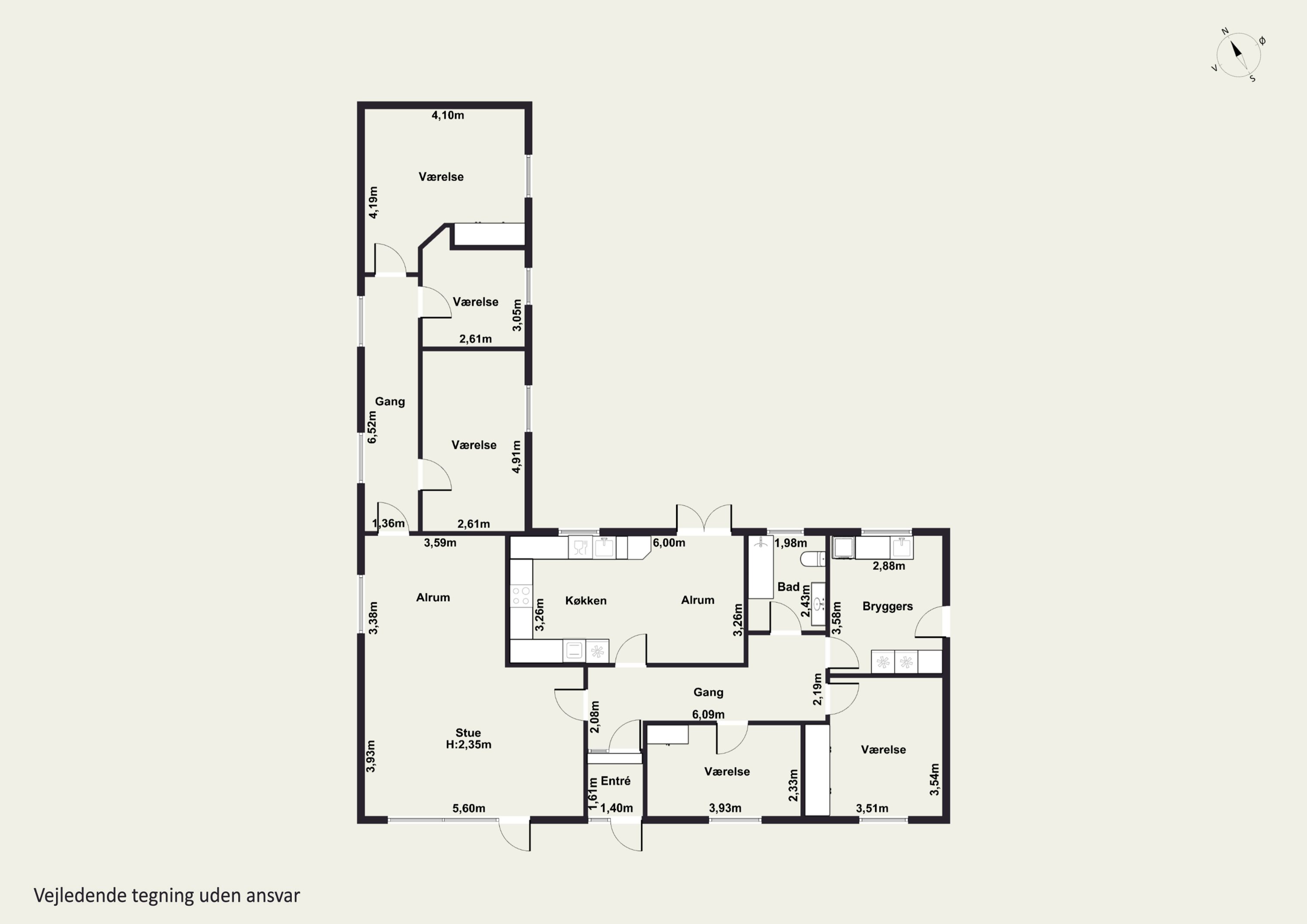 Plantegninger billede af Villavej 18, Østerild, 7700 Thisted