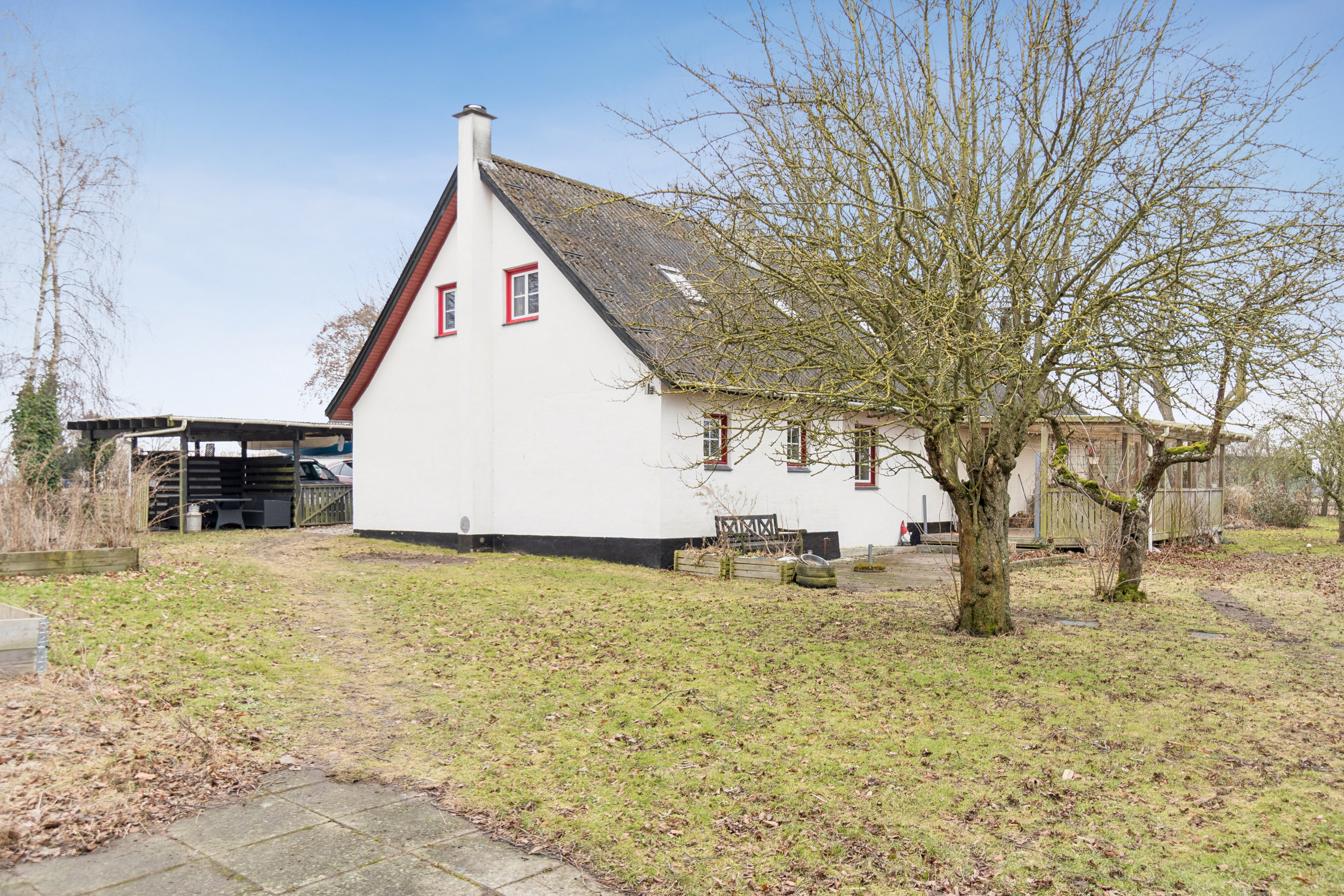 Fremhævet set fra haven billede i fuldskærmstilstand. Billede af Hindholmvej 38, Kvislemark, 4262 Sandved