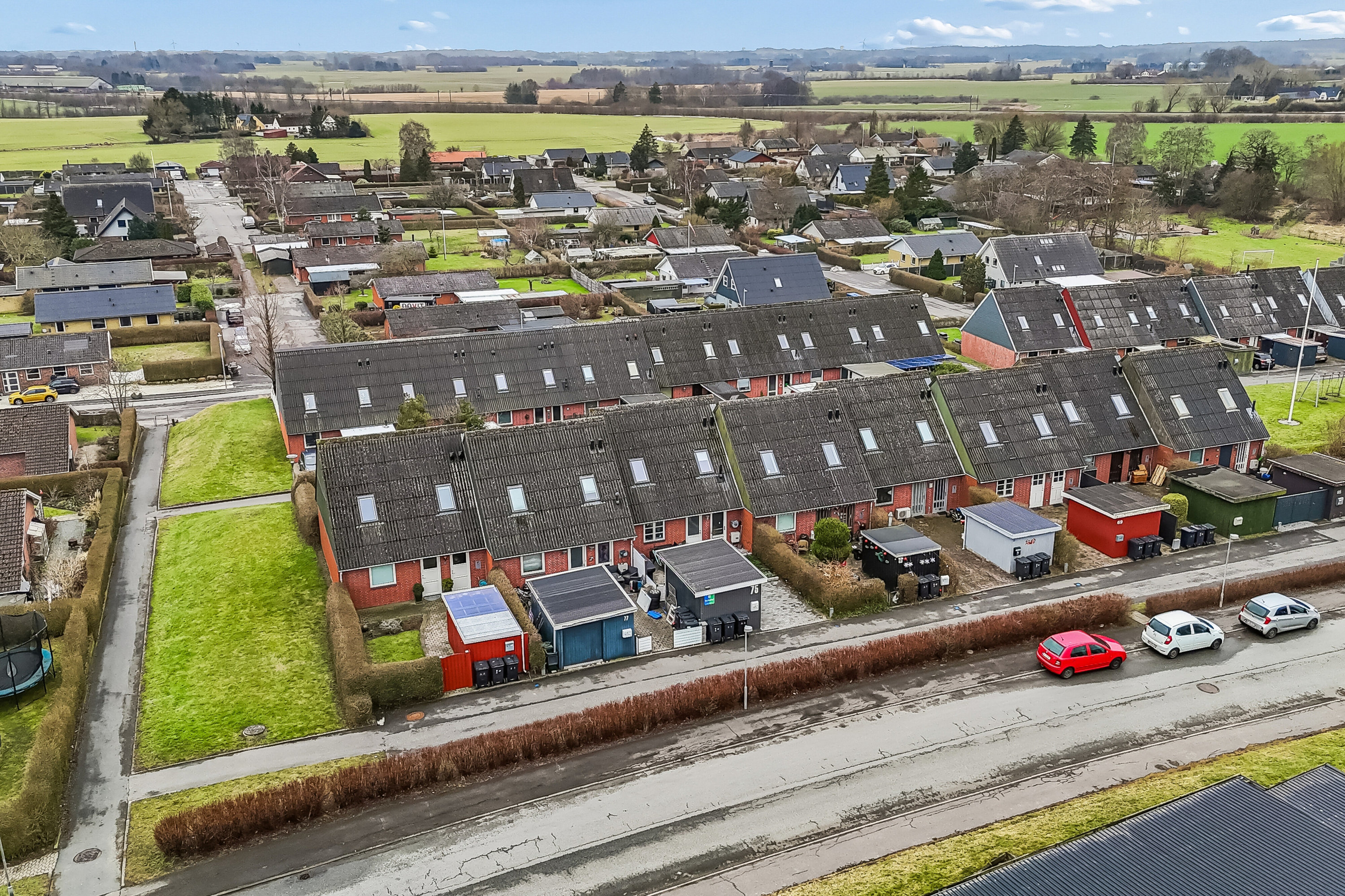 Fremhævet luftfoto billede i fuldskærmstilstand. Billede af Slettevej 75, Gelsted, 4160 Herlufmagle