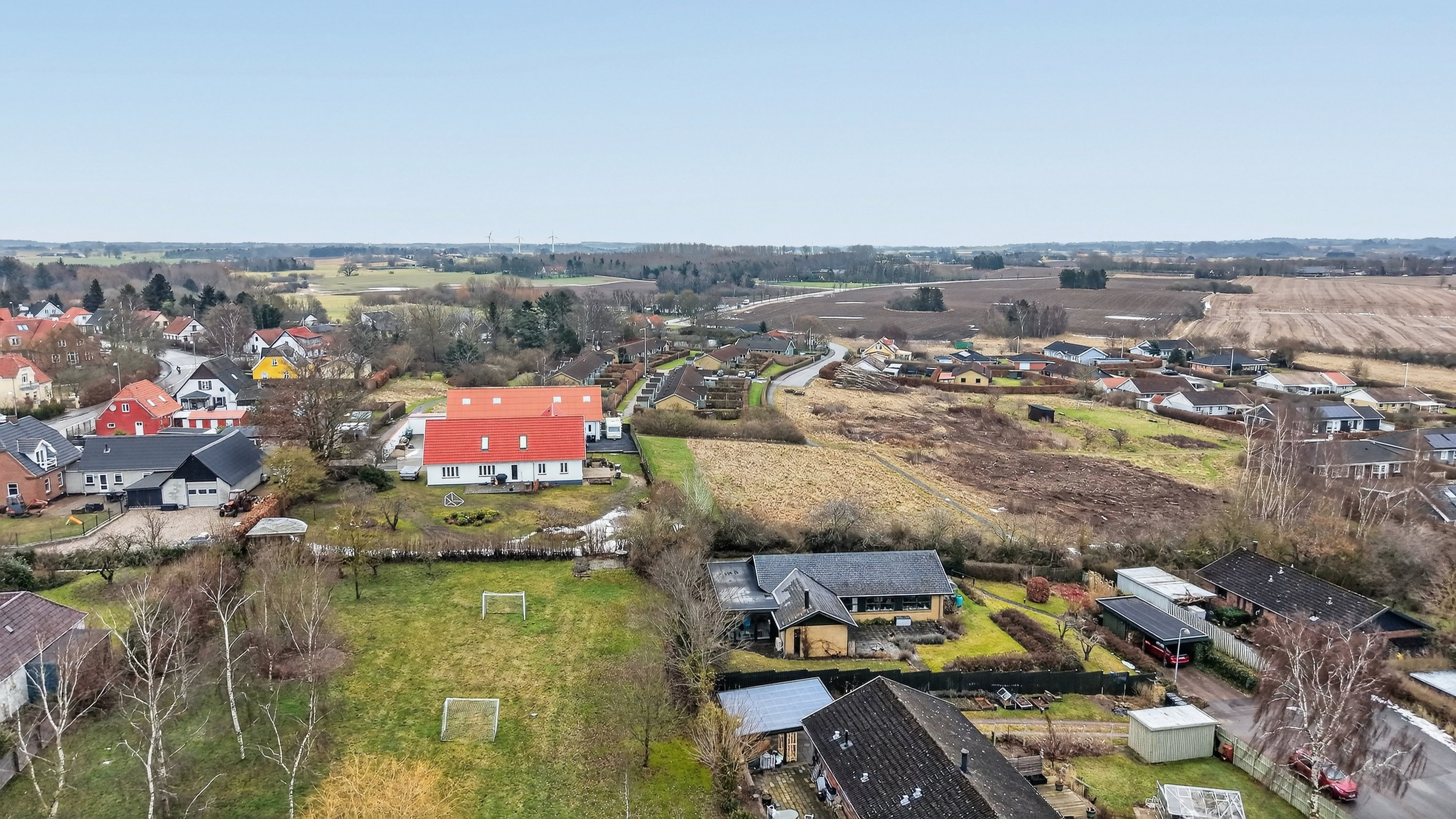 Fremhævet luftfoto billede i fuldskærmstilstand. Billede af Borgergade 15B, 4360 Kirke Eskilstrup