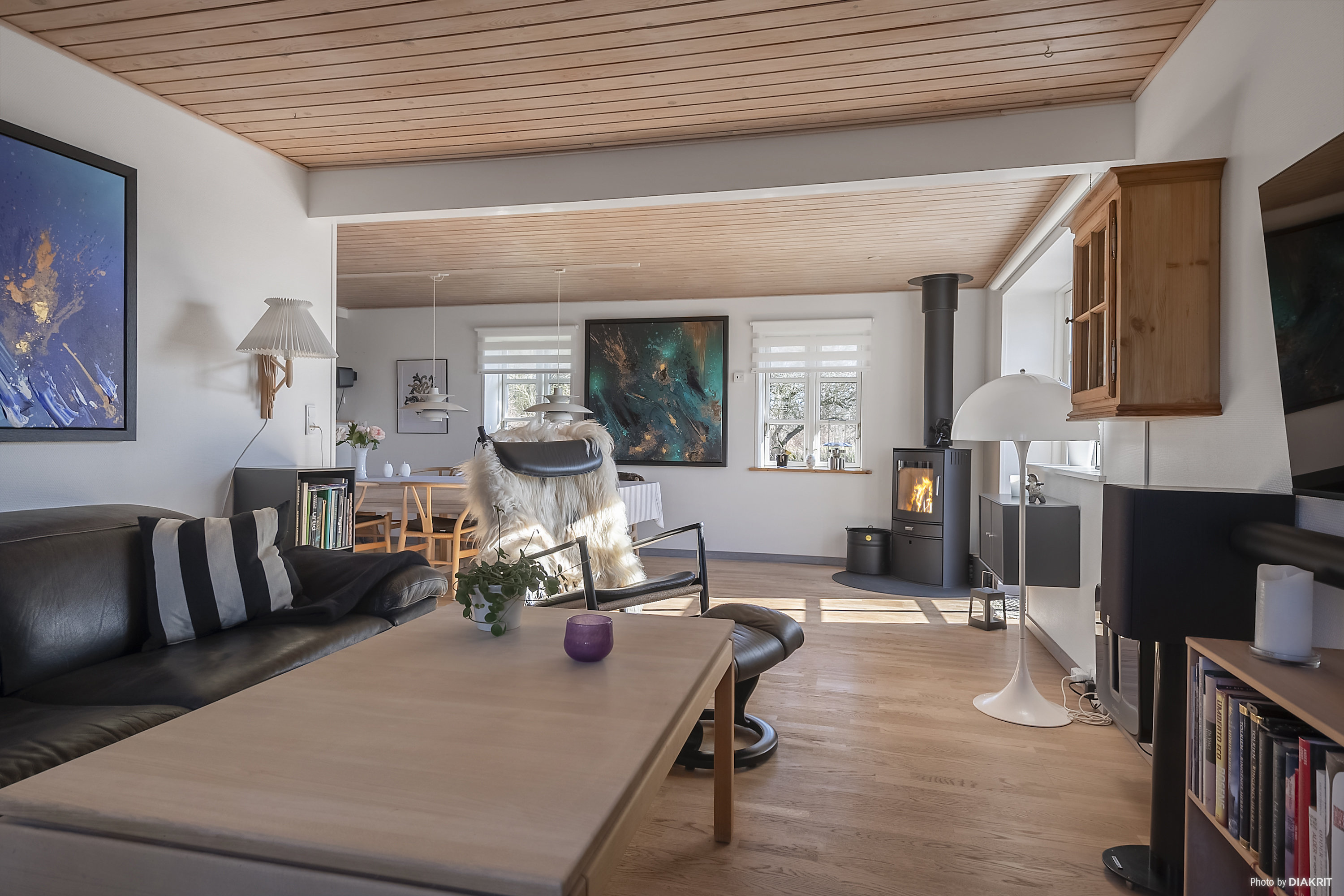 Fremhævet stue billede i fuldskærmstilstand. Billede af Søbyvej 26, Gylling, 8300 Odder