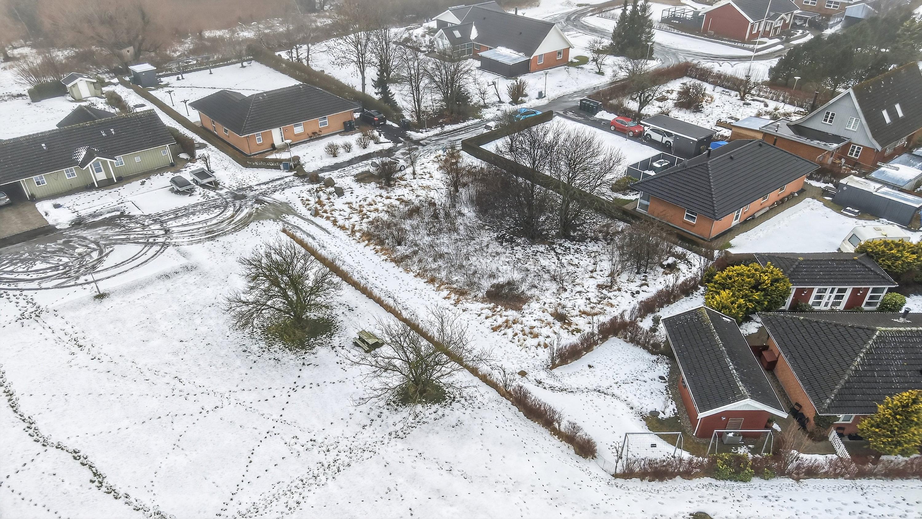 Fremhævet luftfoto billede i fuldskærmstilstand. Billede af Ericalyngen 8, 4573 Højby