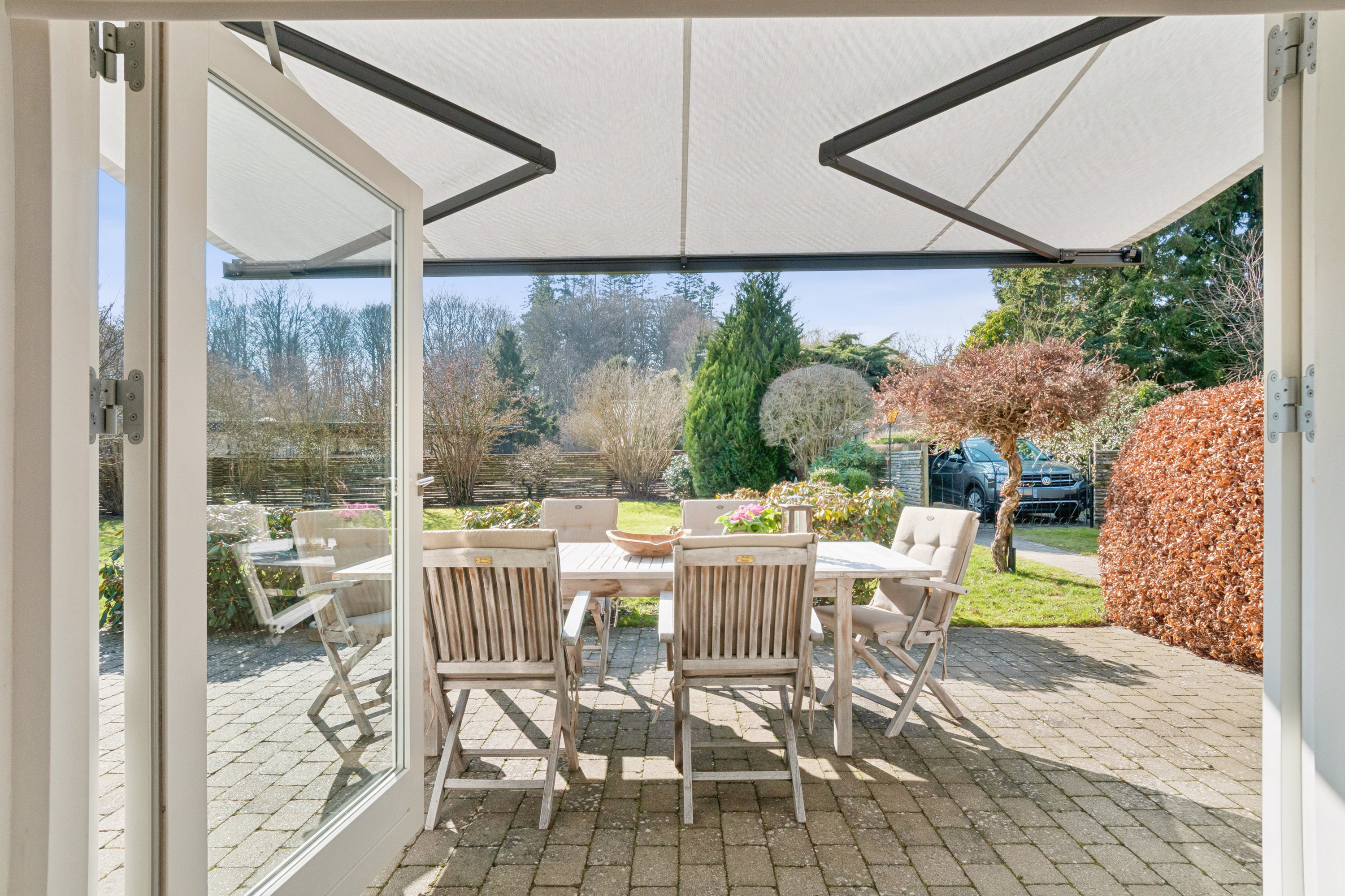 Fremhævet terrasse billede i fuldskærmstilstand. Billede af Alexander Svedstrups Vej 3, 3140 Ålsgårde