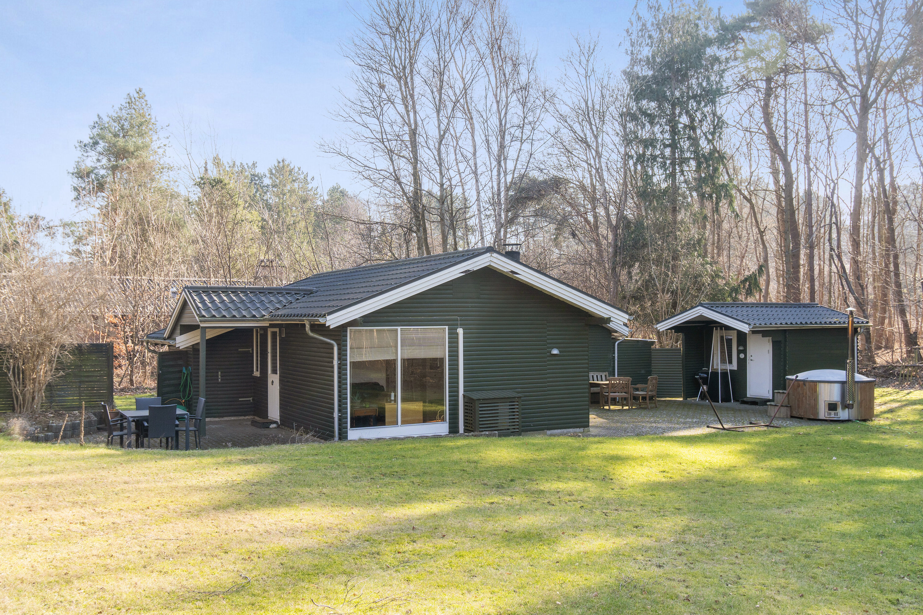 Fremhævet set fra haven billede i fuldskærmstilstand. Billede af Præstekrogen 7, Ordrup, 4540 Fårevejle