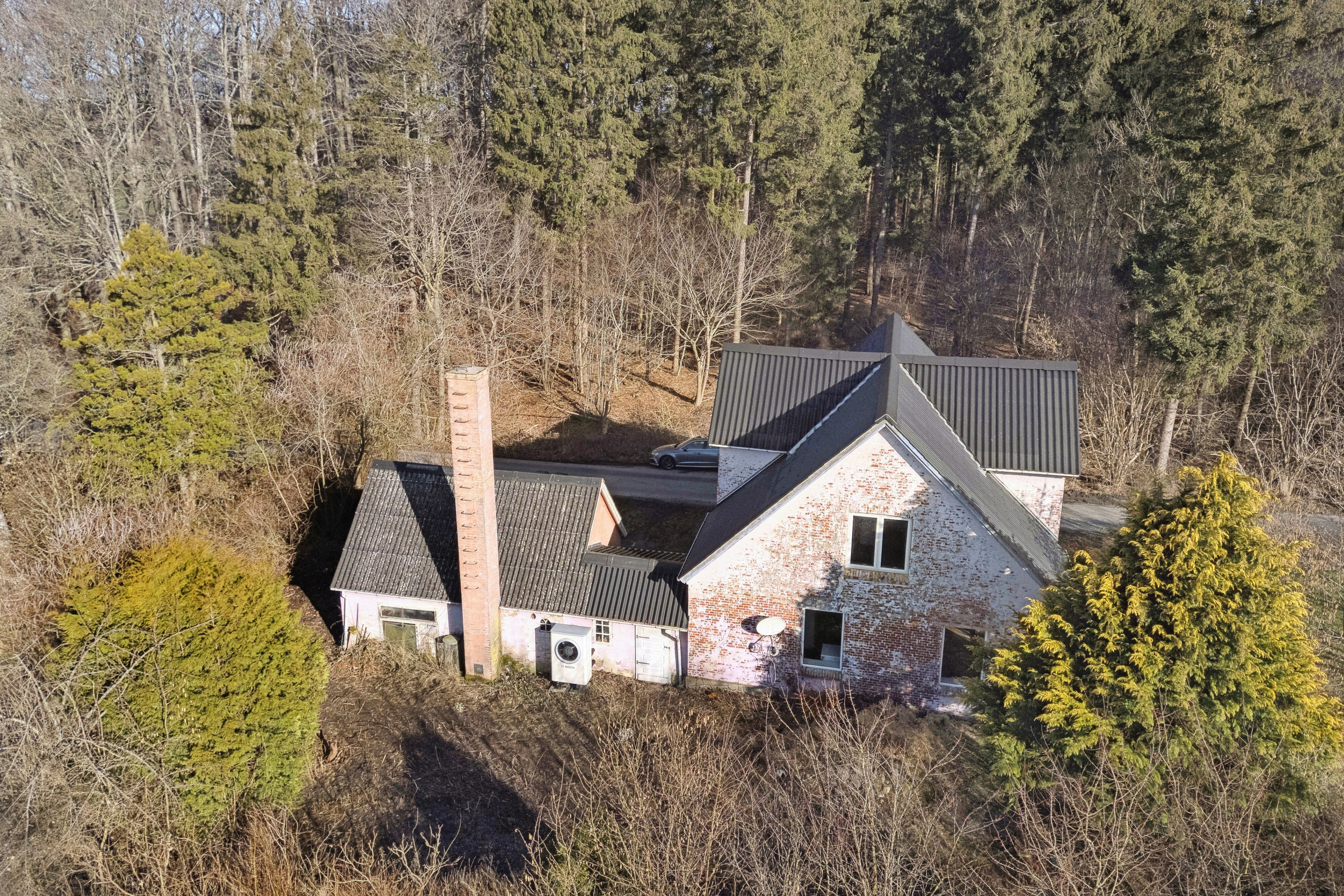 Fremhævet luftfoto billede i fuldskærmstilstand. Billede af Tingskovvej 26, Espe, 5750 Ringe