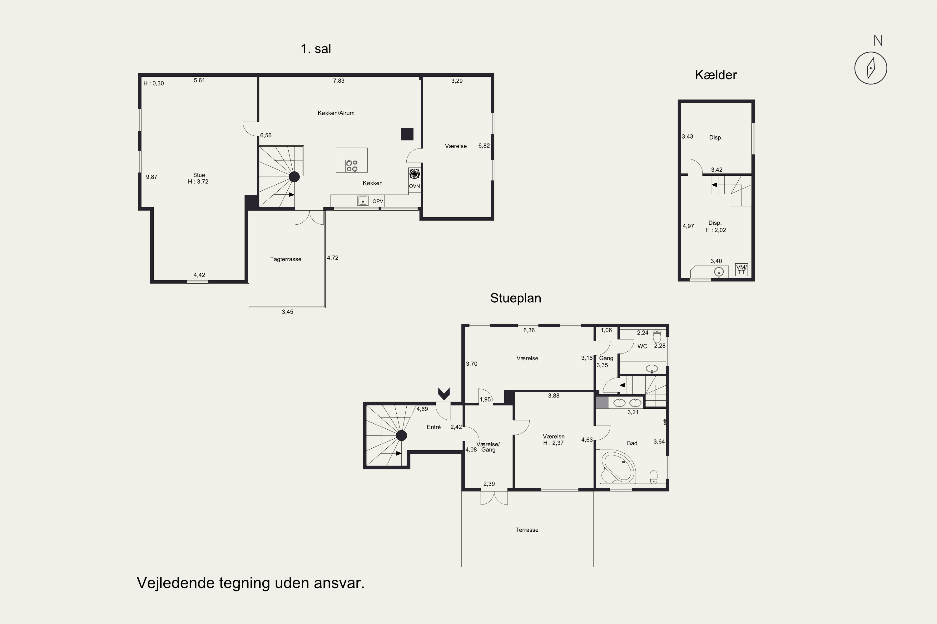 Plantegninger billede af Farum Hovedgade 71A, st.. tv., 3520 Farum