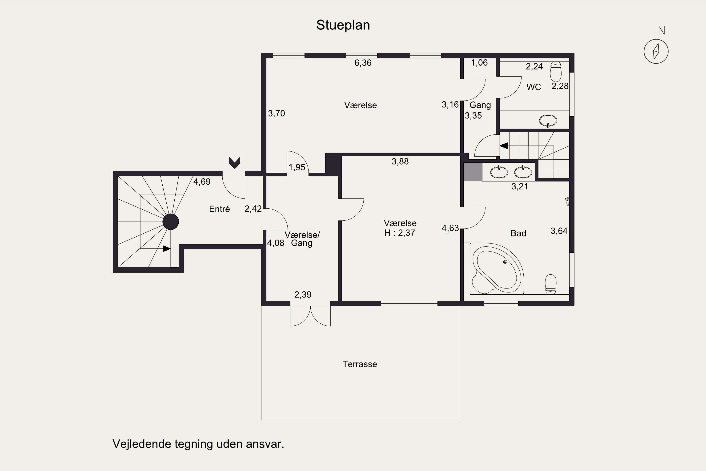 Plantegninger billede af Farum Hovedgade 71A, st.. tv., 3520 Farum