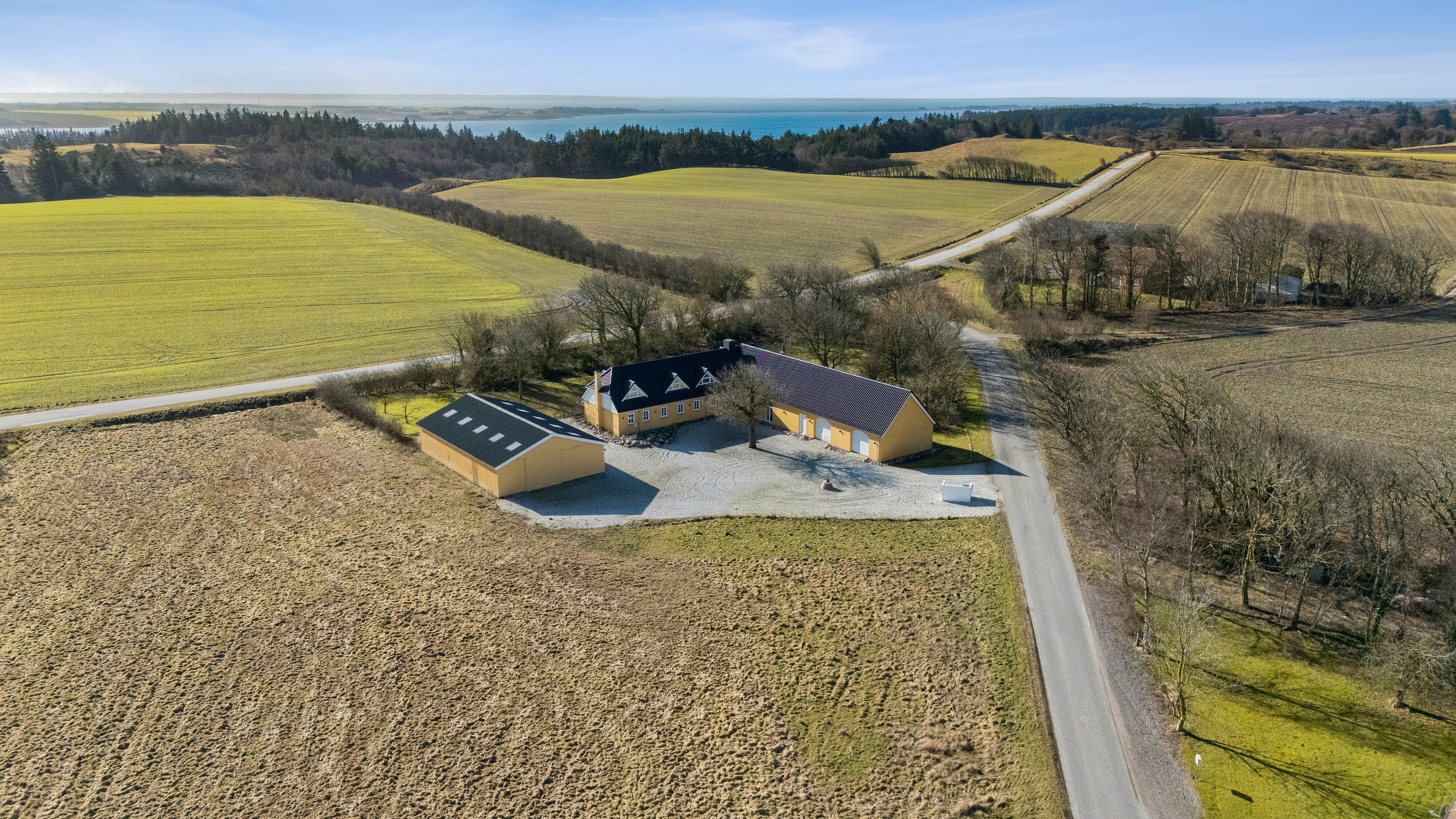 Fremhævet luftfoto billede i fuldskærmstilstand. Billede af Præstevej 2, Boddum, 7760 Hurup Thy